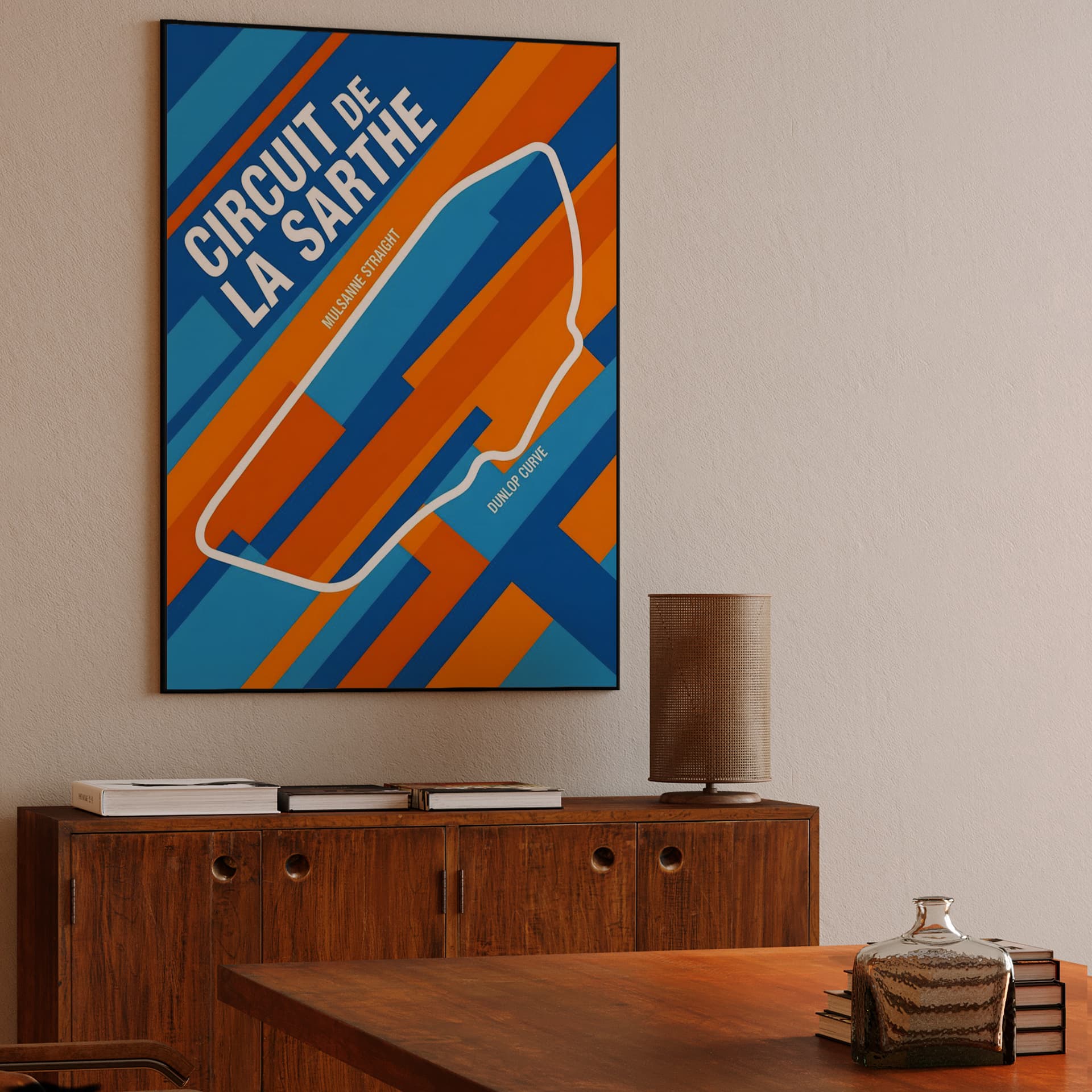 Circuit de la Sarthe Le Mans Geometric Track Poster