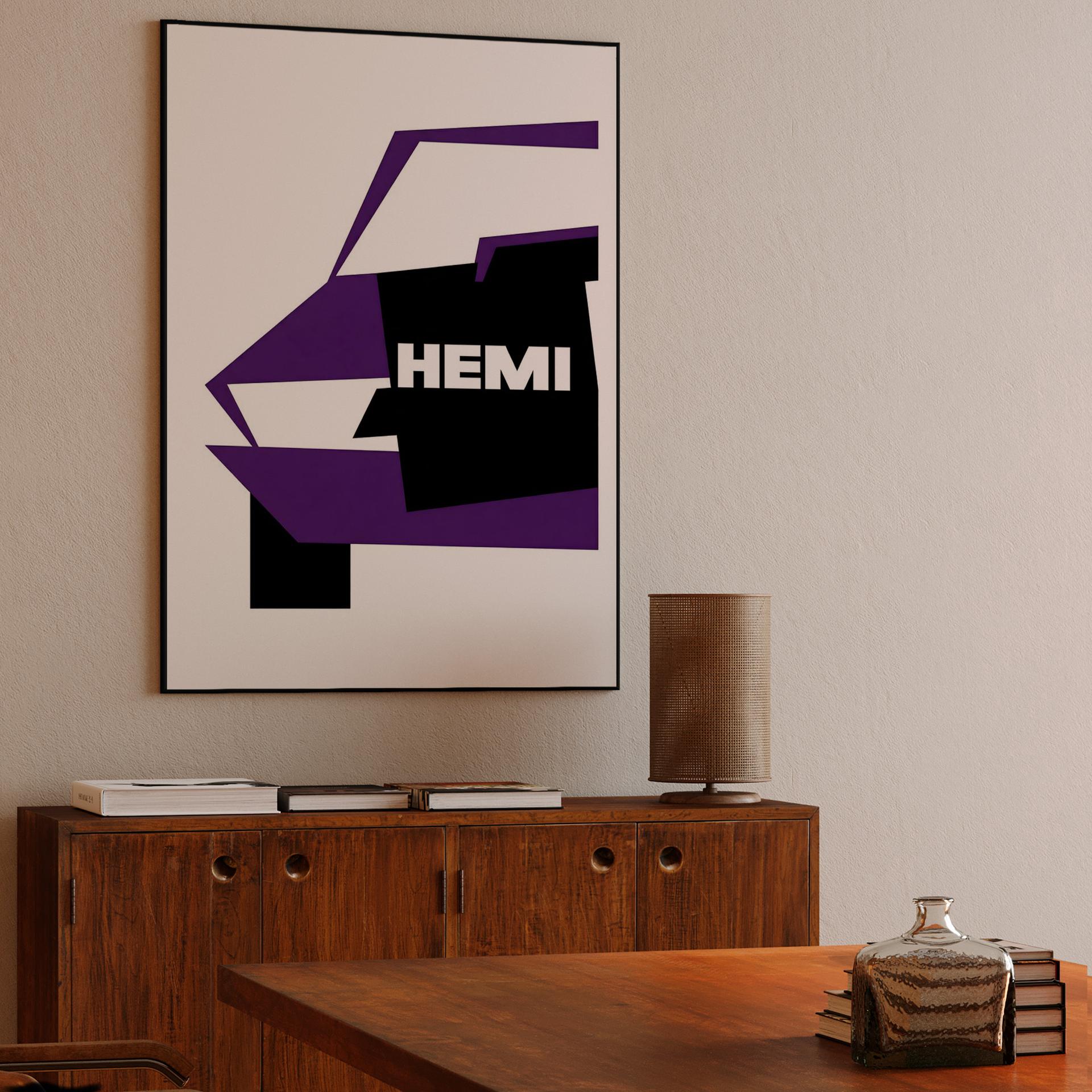 HEMI 'Cuda Geometric Abstract