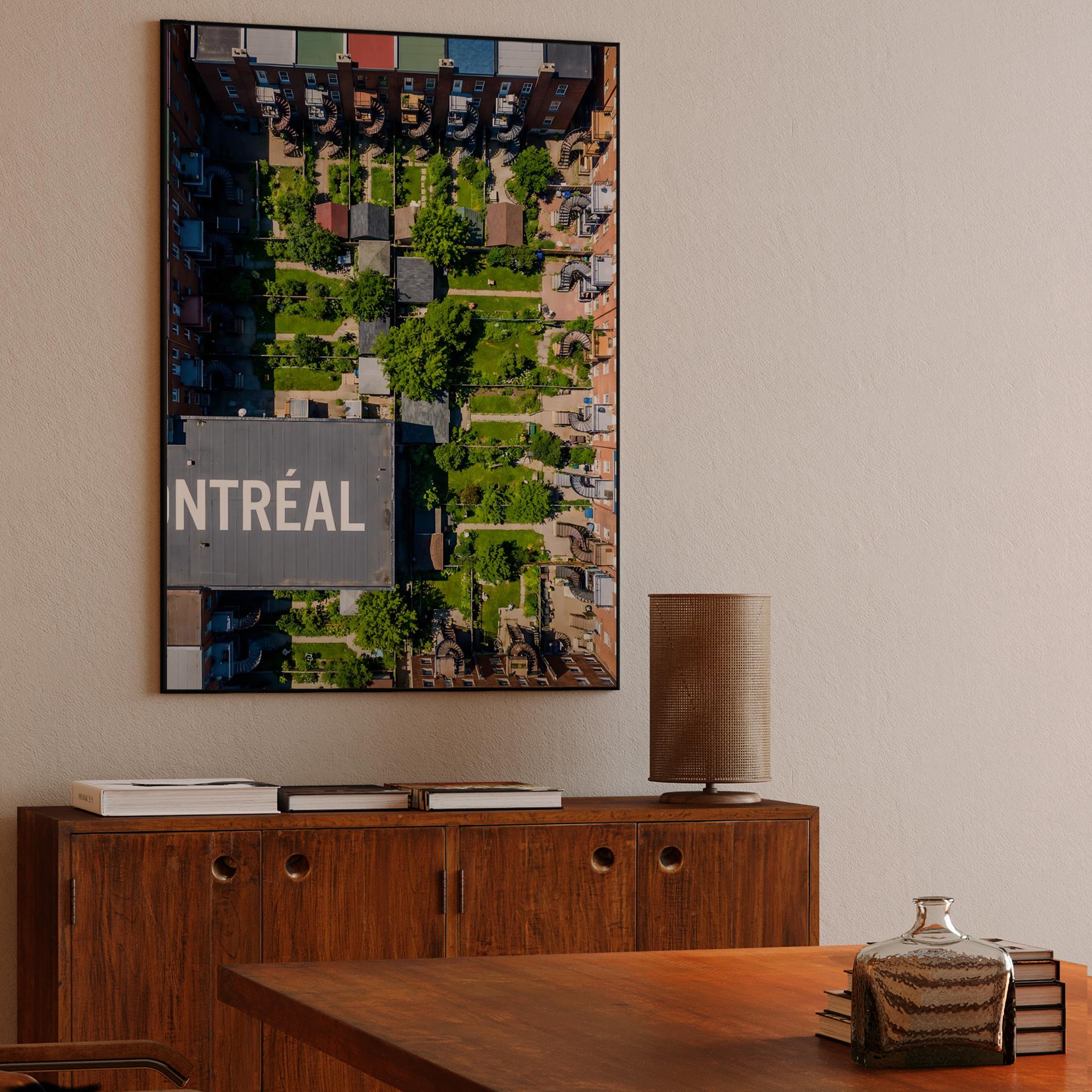 Montreal Aerial: Plateau Gardens and Spiral Stairs