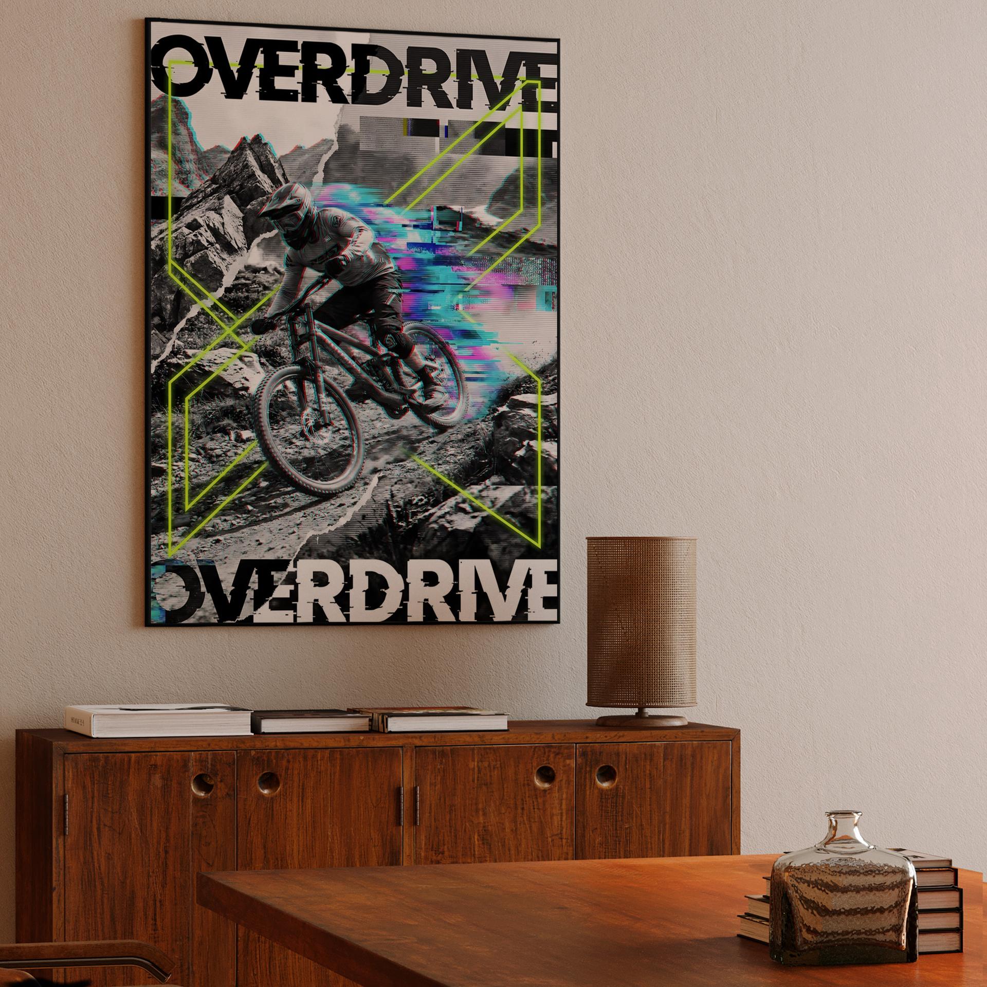 Overdrive Glitch Mountain Bike Collage