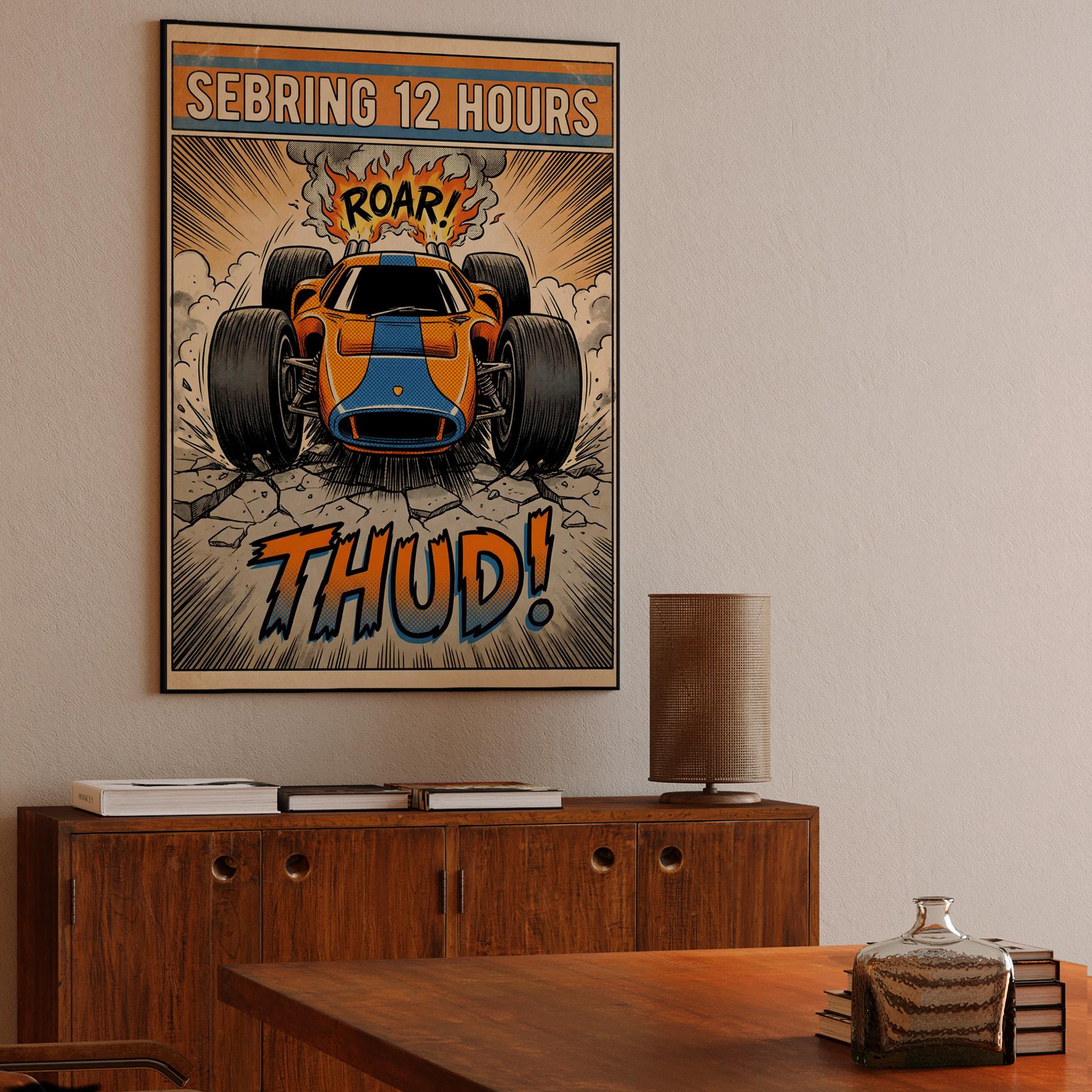 Sebring Roar: Comic Style Endurance Racing Art