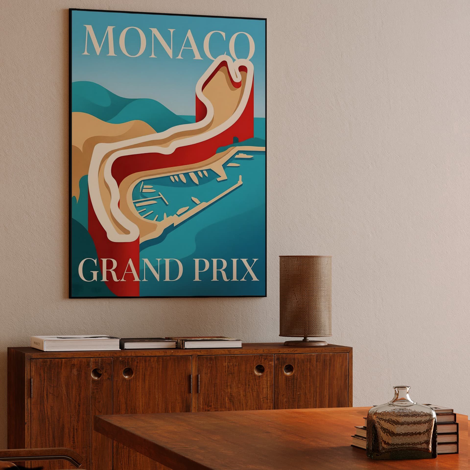 Monaco Grand Prix Harbour View Graphic Poster