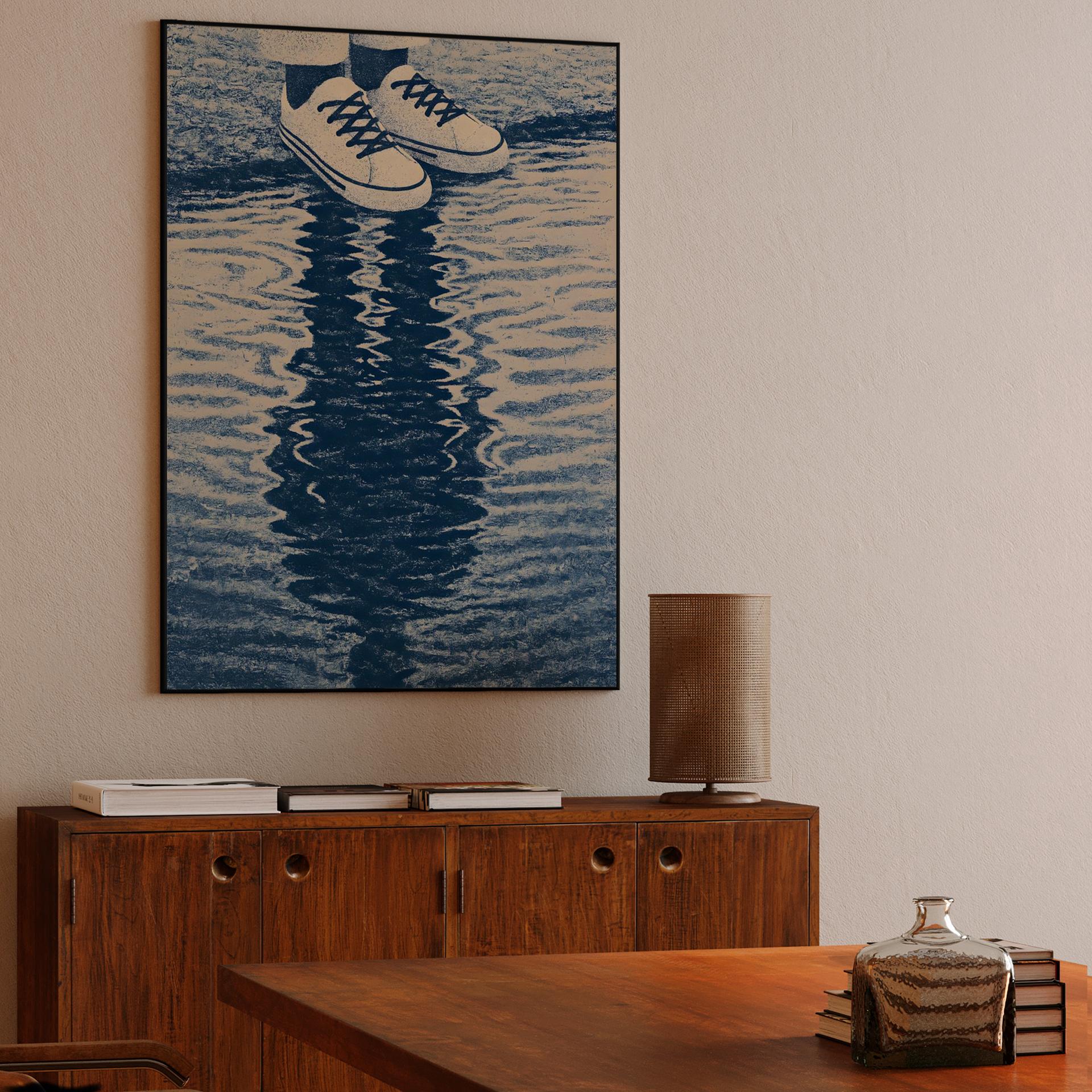 Indigo Puddle Reflection