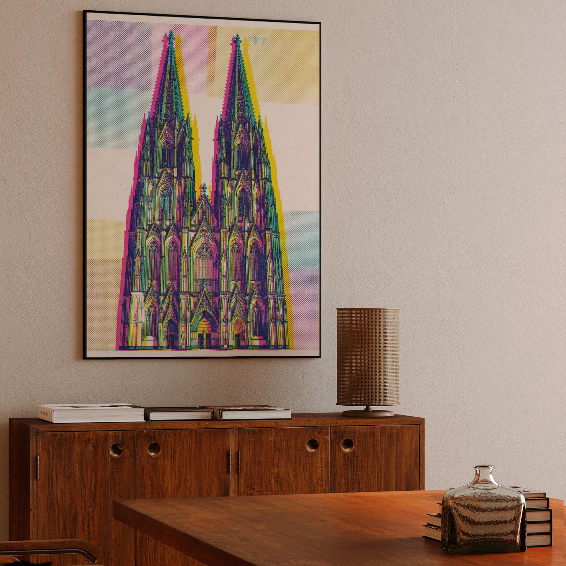 Cologne Cathedral Halftone Pop Art