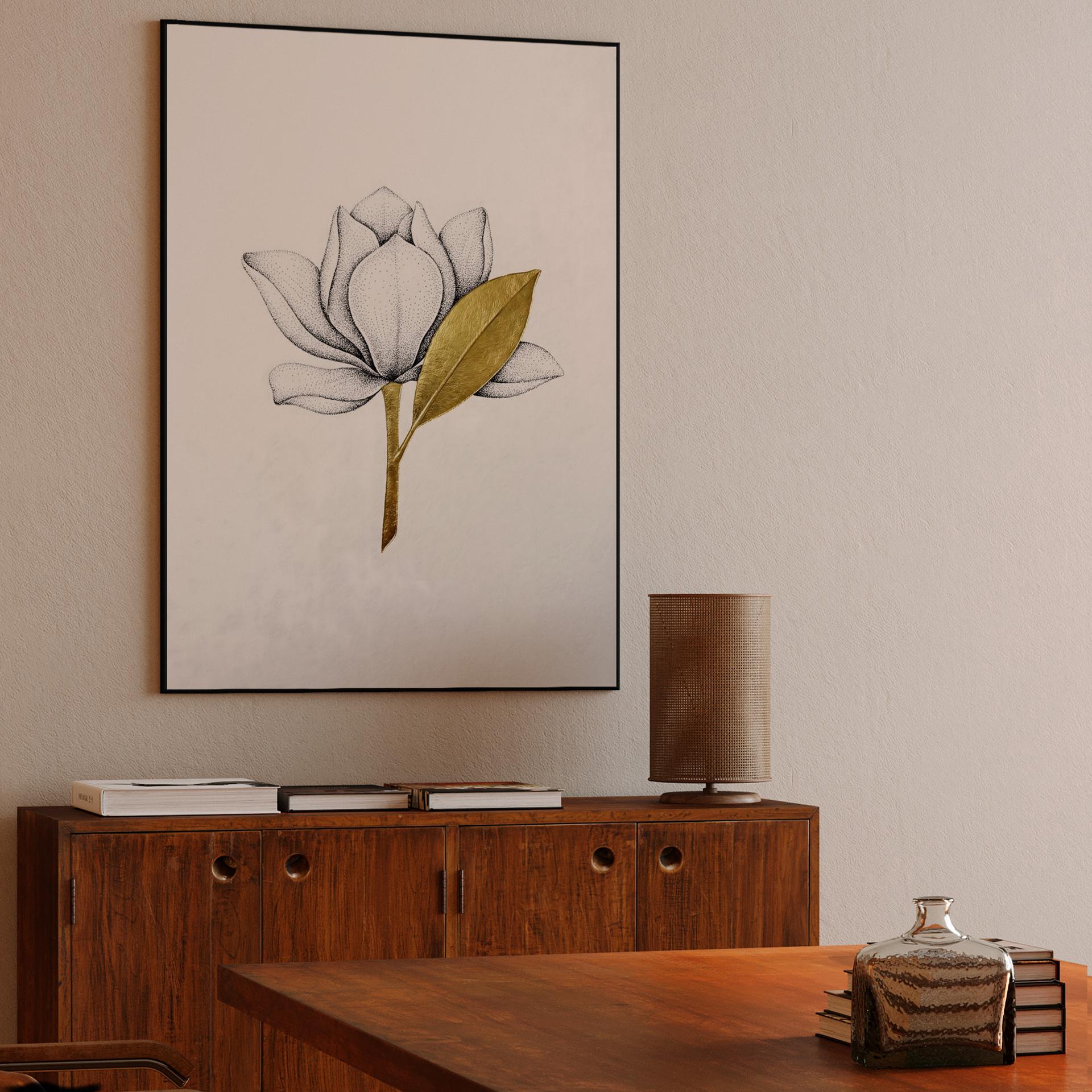Gilded Magnolia Bloom