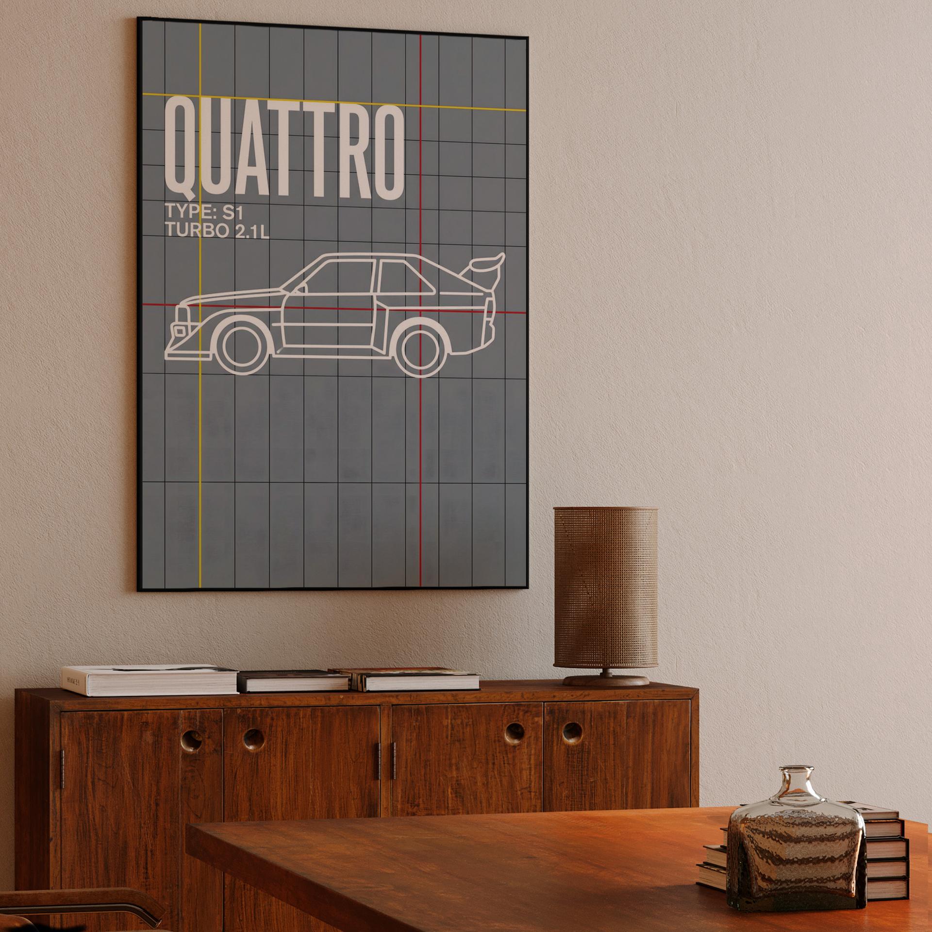 Audi Sport Quattro S1 Technical Grid Graphic