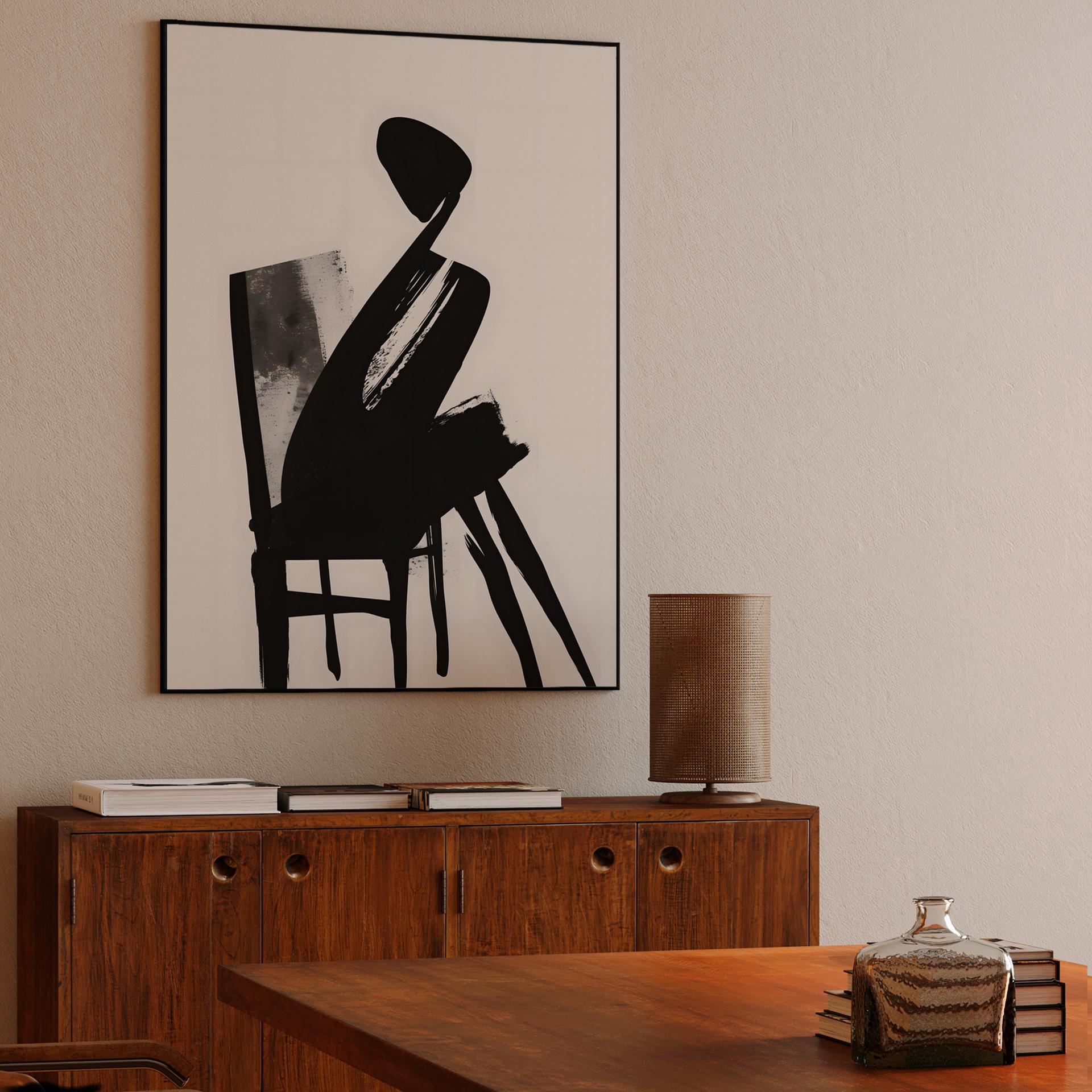 Minimalist Ink Seated Figure