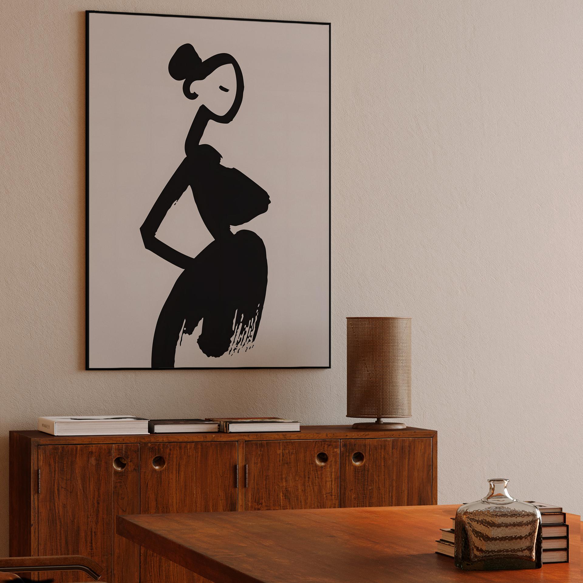 Minimalist Ink Woman Profile