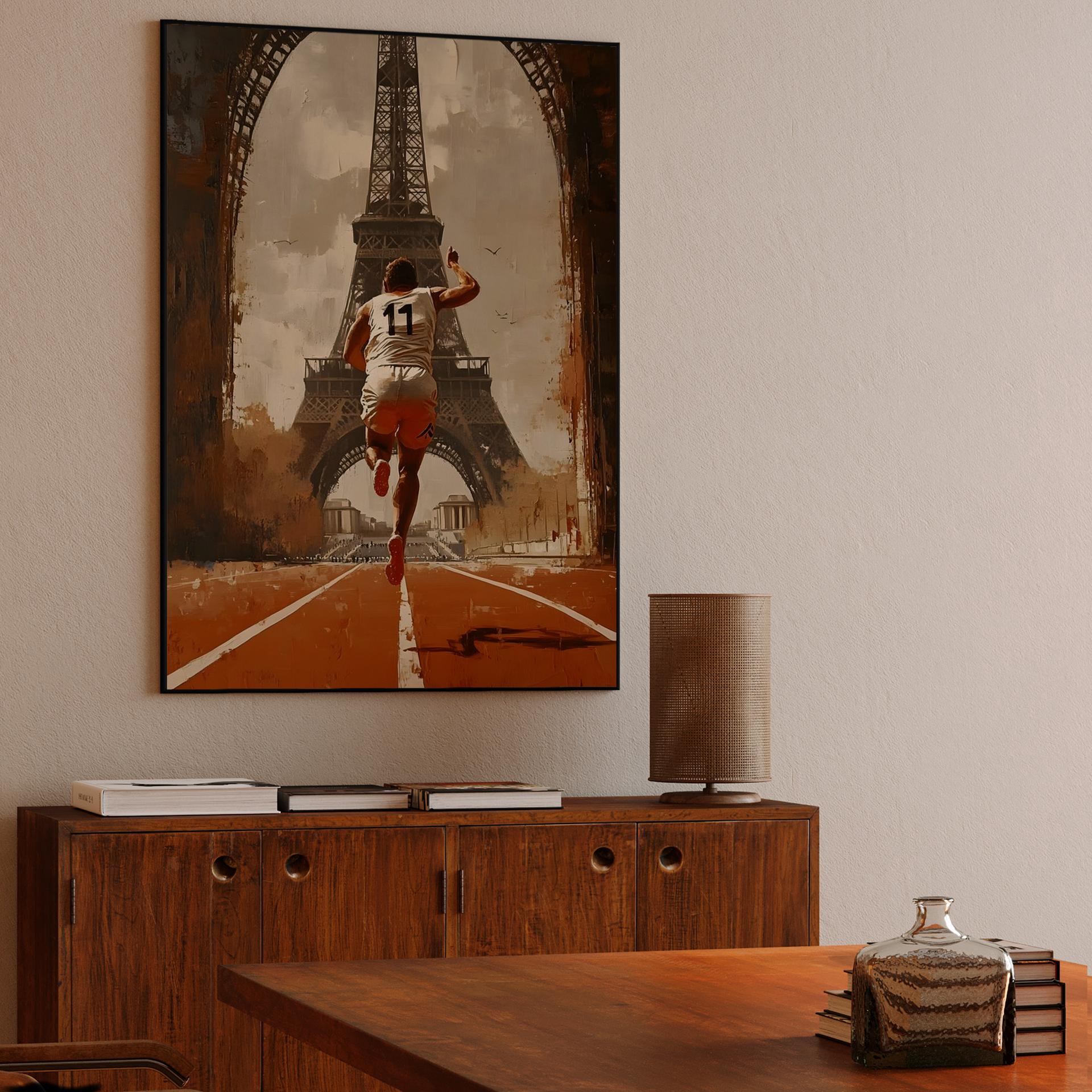 Sepia Eiffel Tower Sprint