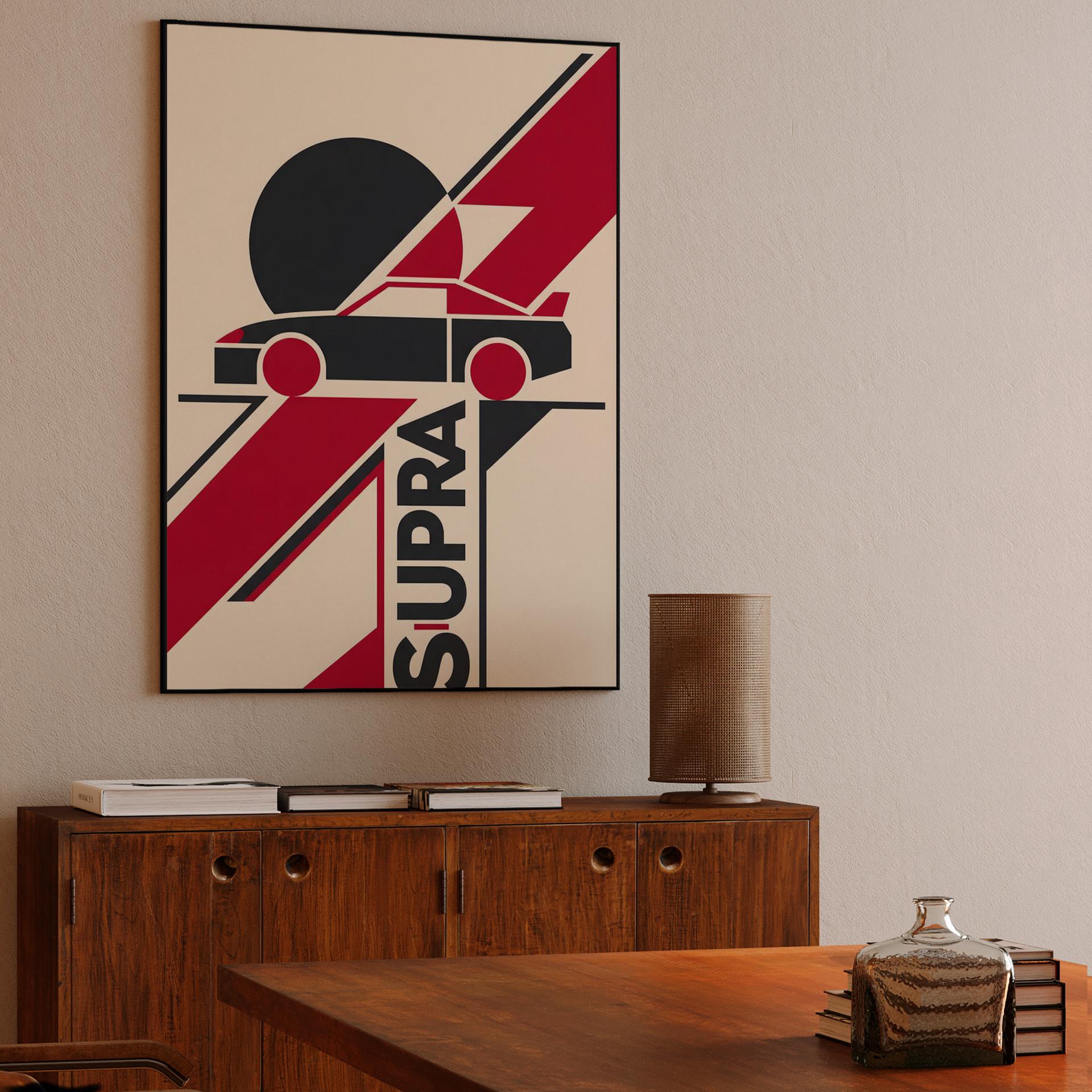 Supra A80 Geometric Minimalist Poster