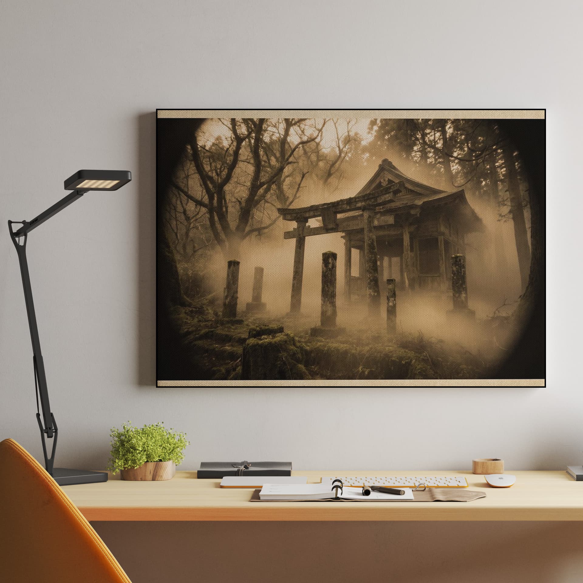 Fog-Drenched Shinto Sanctuary