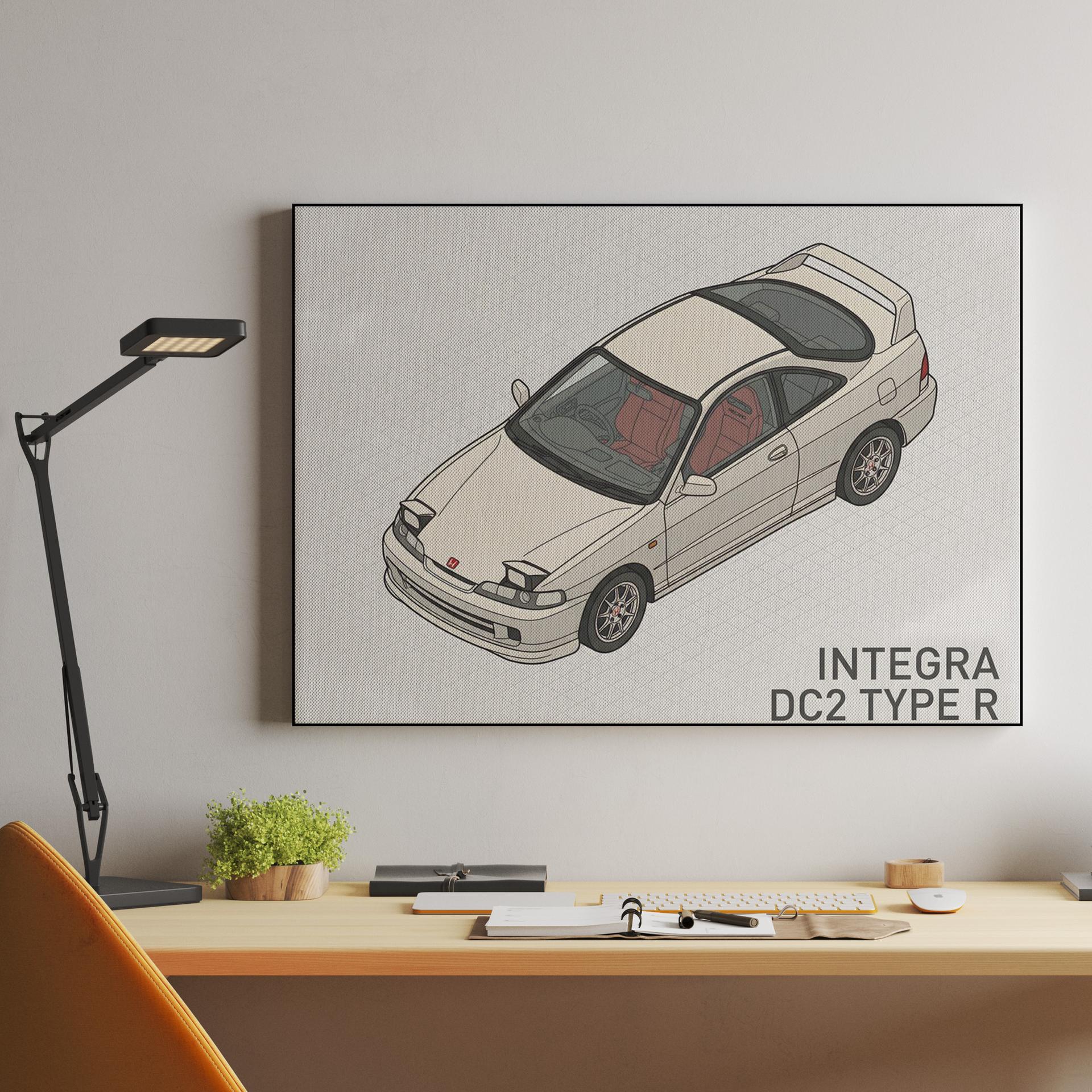 Honda Integra DC2 Type R Isometric Illustration