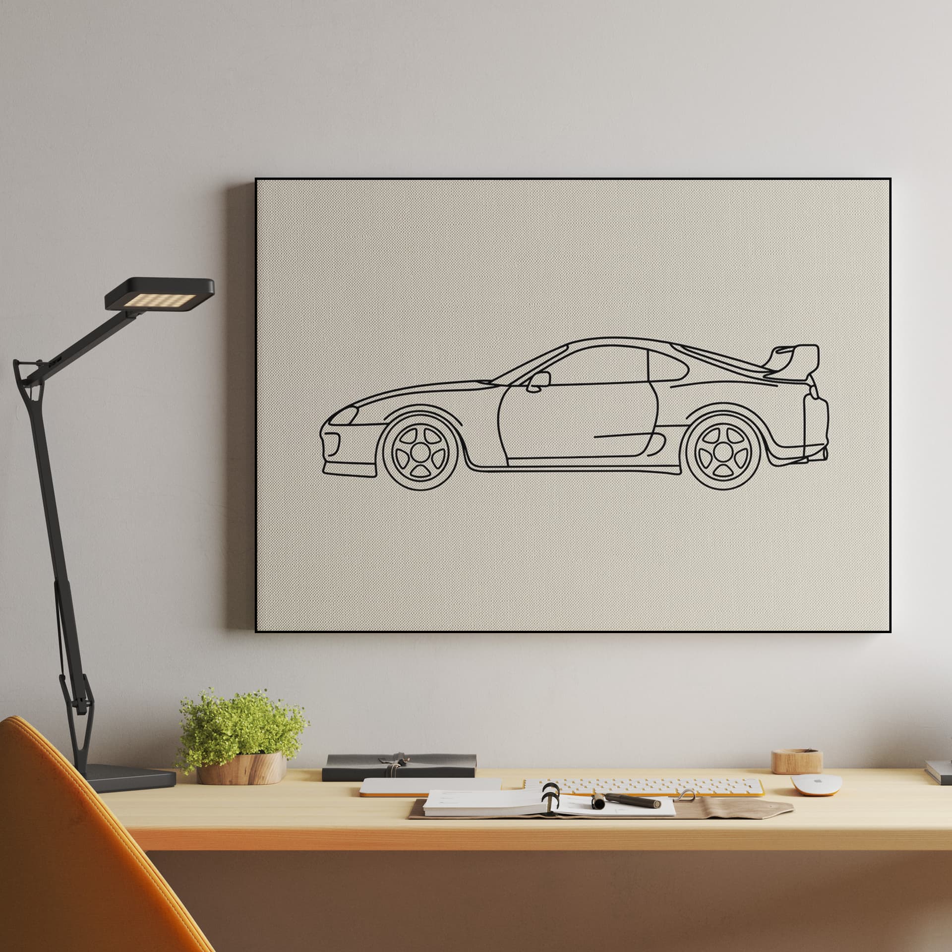 Supra A80 Minimalist Line Art Profile
