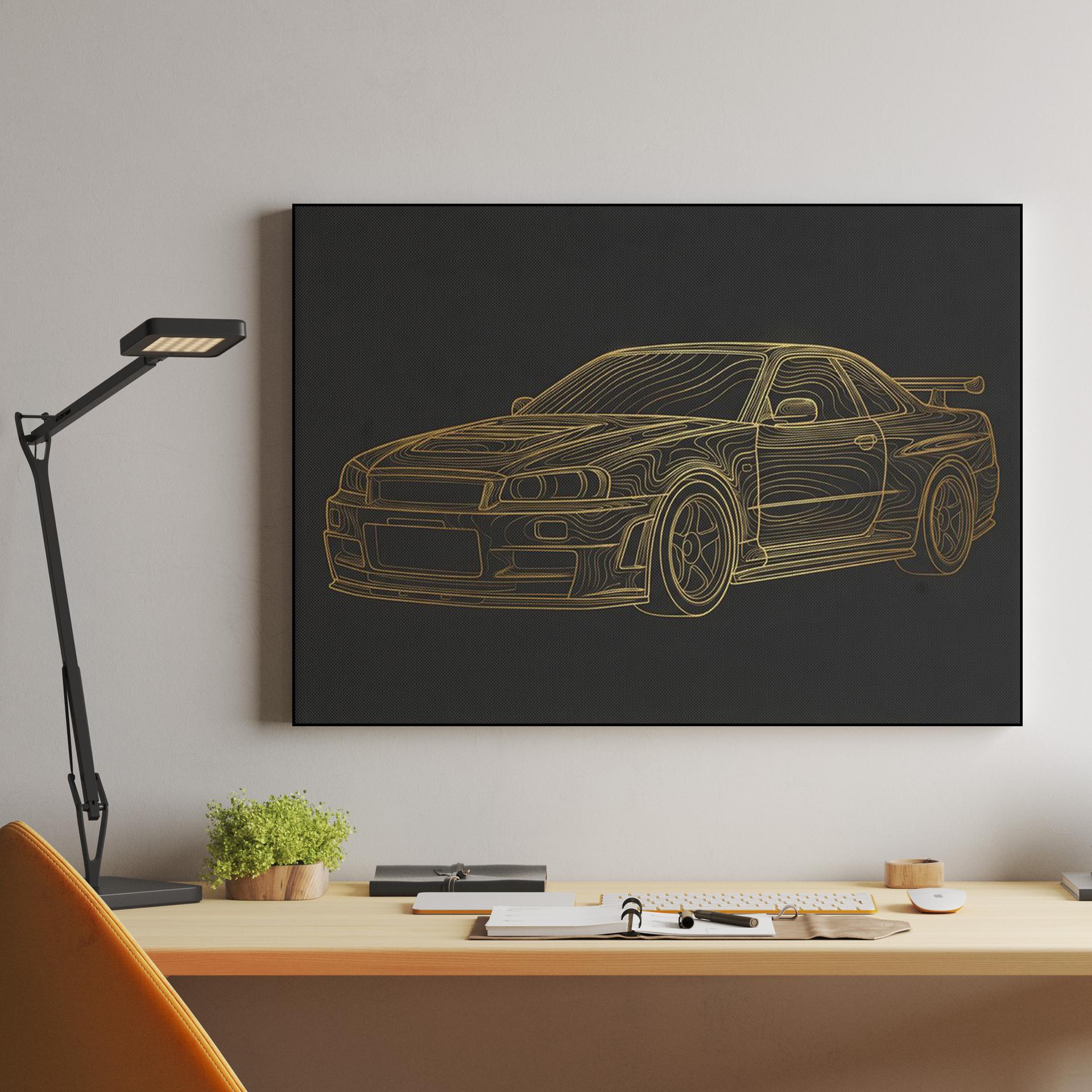 Gold Topography: Nissan Skyline GT-R R34