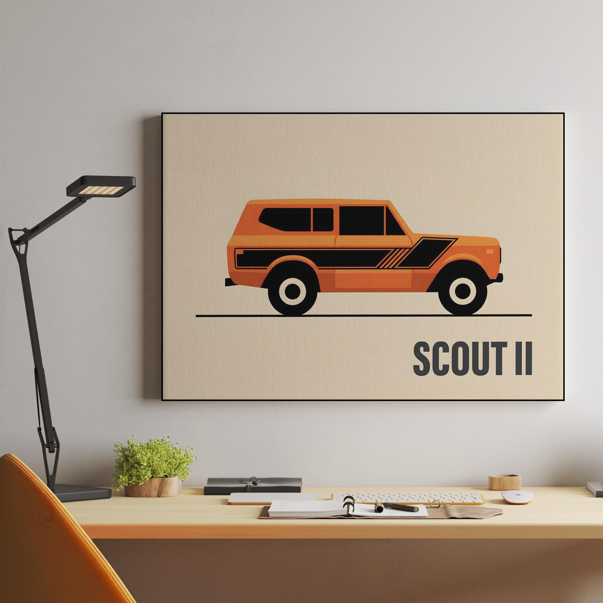 International Scout II: Minimalist Rallye Illustration