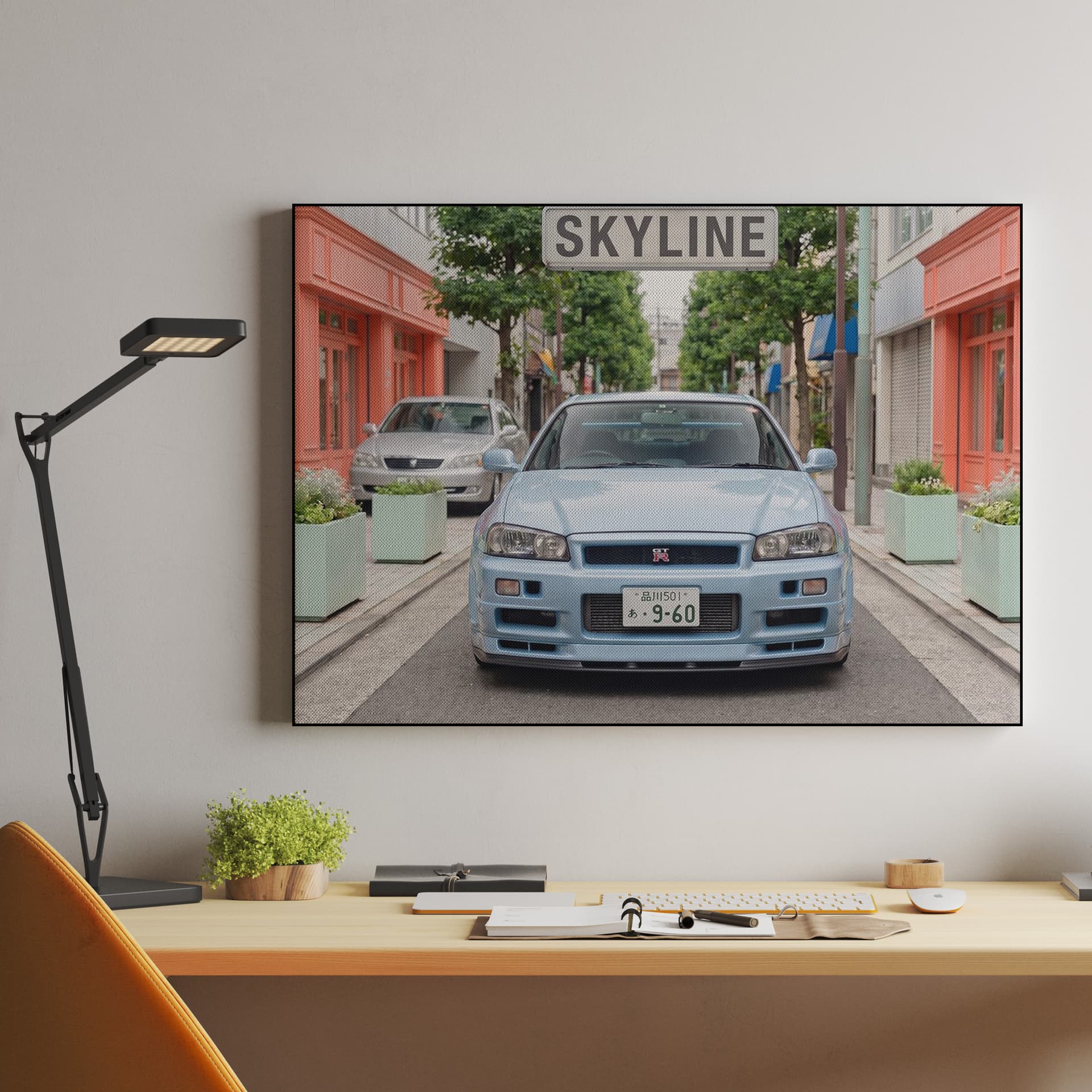 Bayside Blue Skyline R34 Urban Portrait