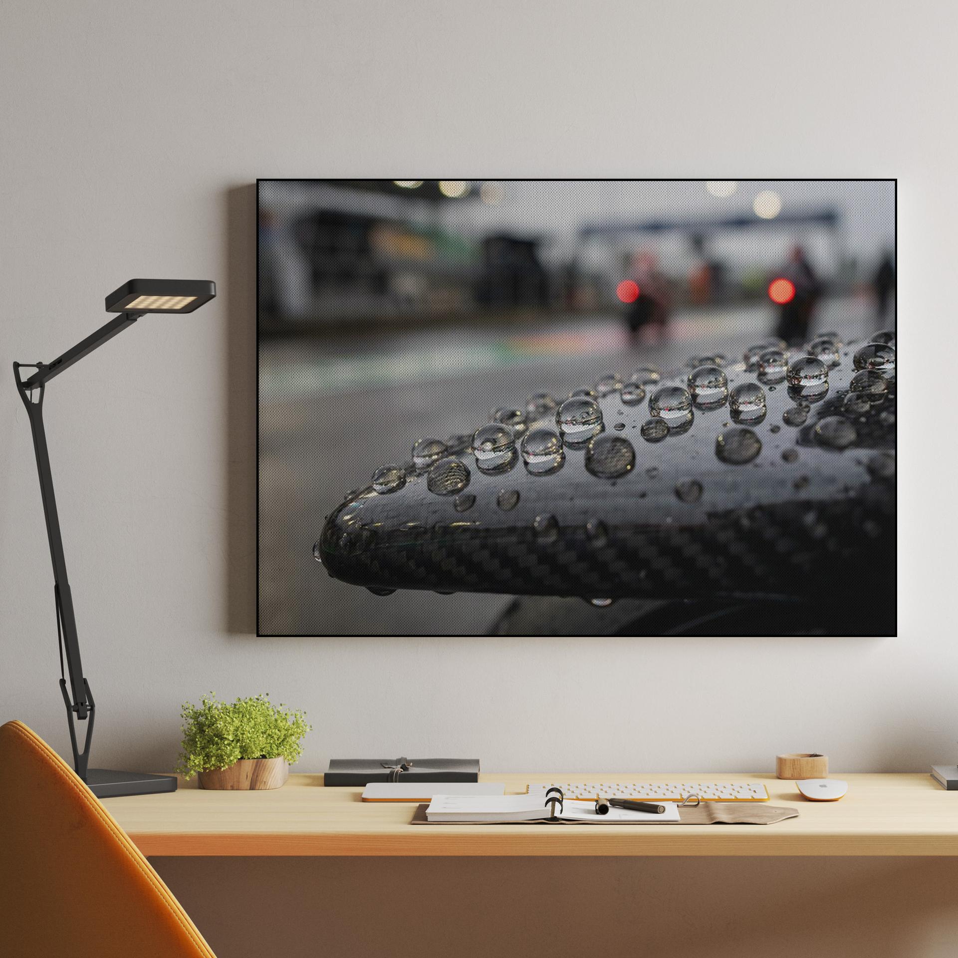 The Tension of Speed: Rain on Carbon Fiber