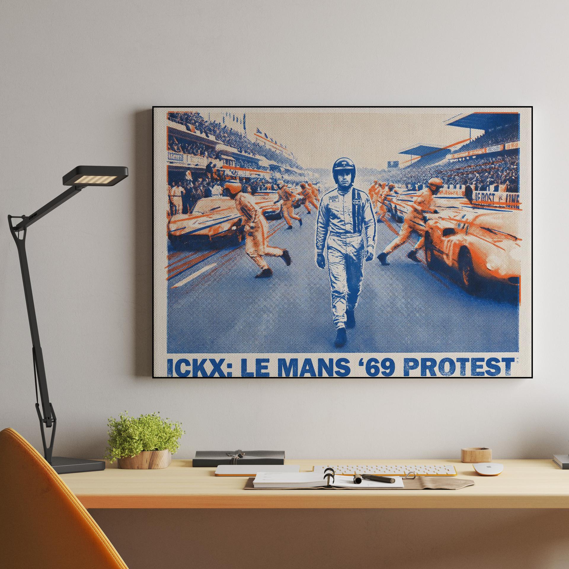 Ickx: Le Mans '69 Protest Halftone Graphic