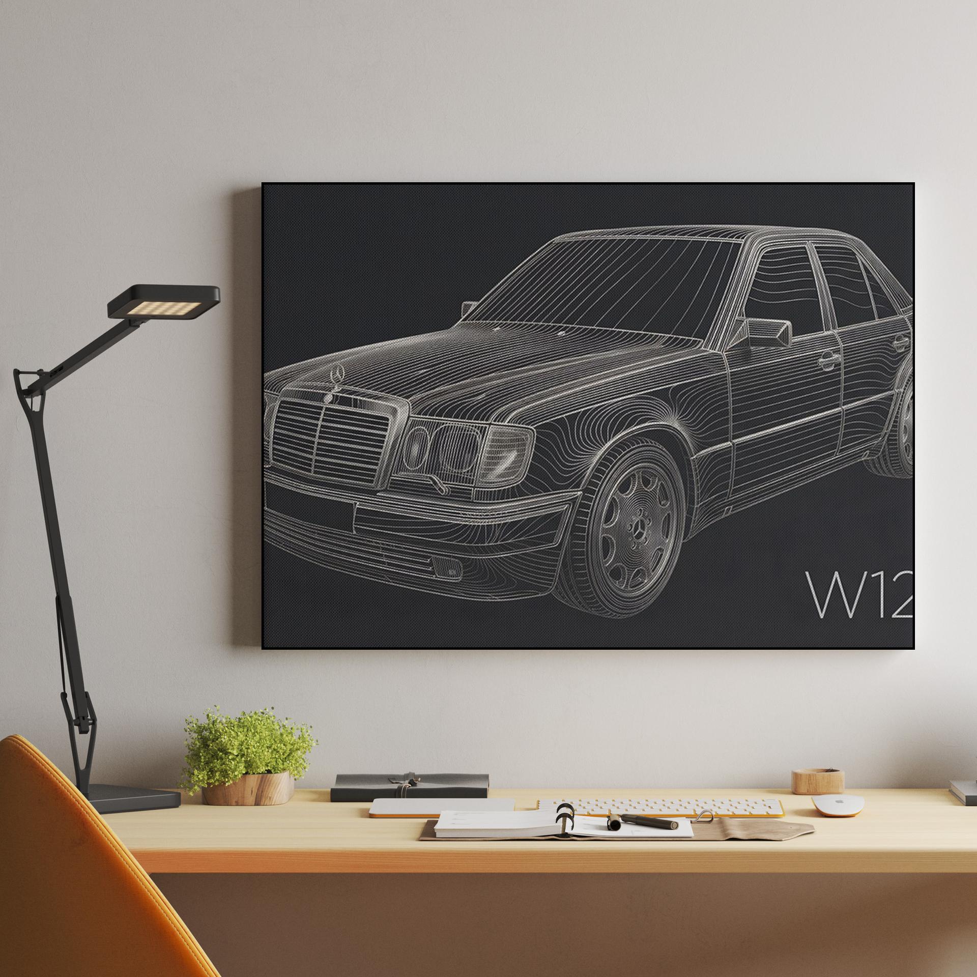 Mercedes-Benz W124 Technical Wireframe