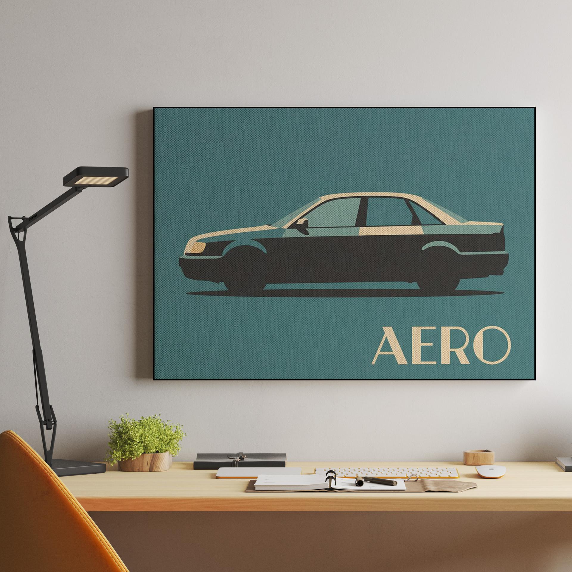Audi 100 C4 Aero: Minimalist Flat Design