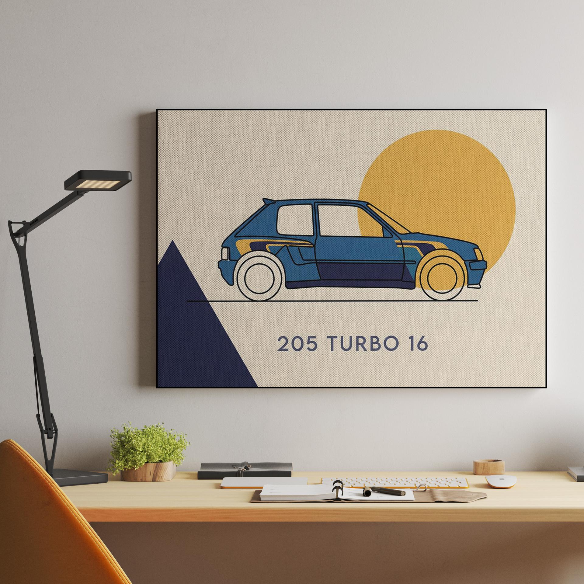 Peugeot 205 Turbo 16: Geometric Rally Legend