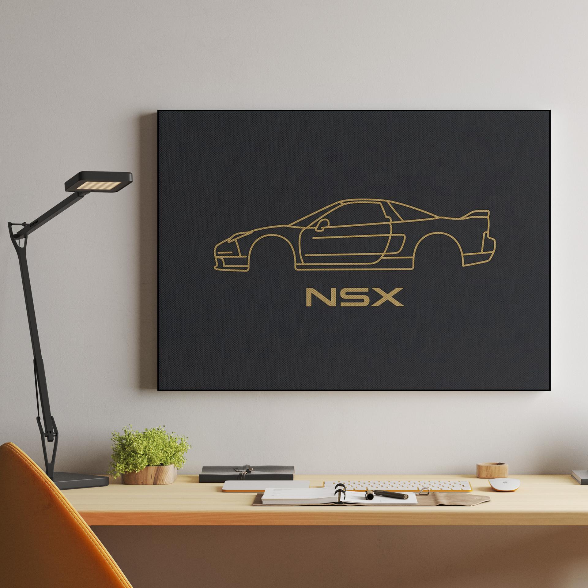 Honda NSX Golden Silhouette Line Art