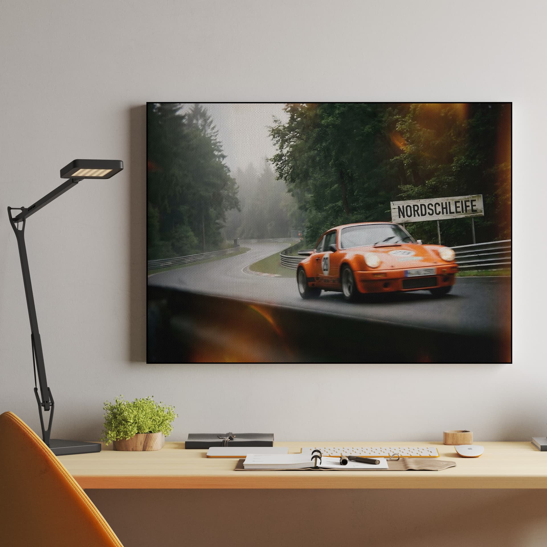 Misty Morning at the Green Hell Porsche 911 Art