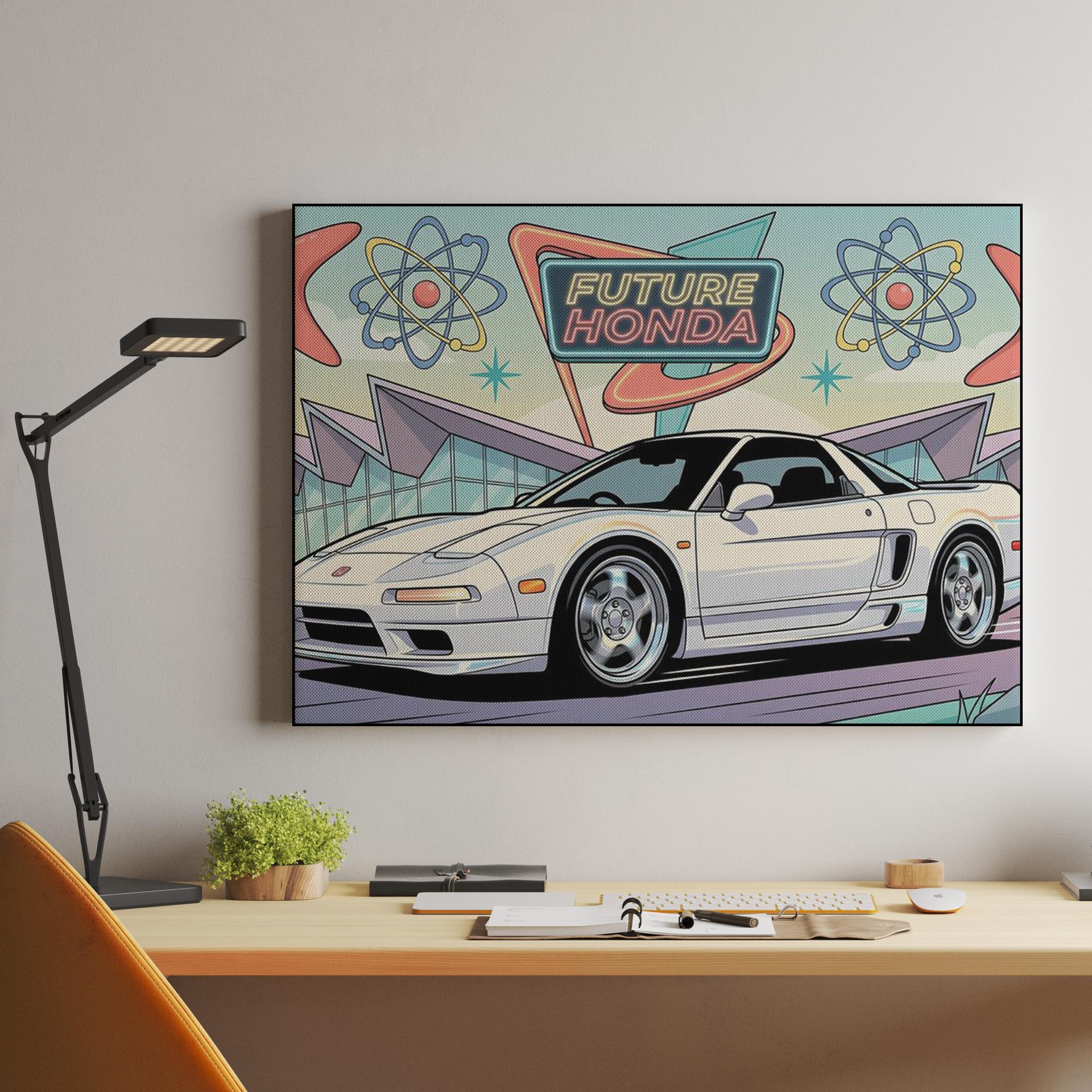 Future Honda: NSX NA1 Retro-Futuristic Illustration