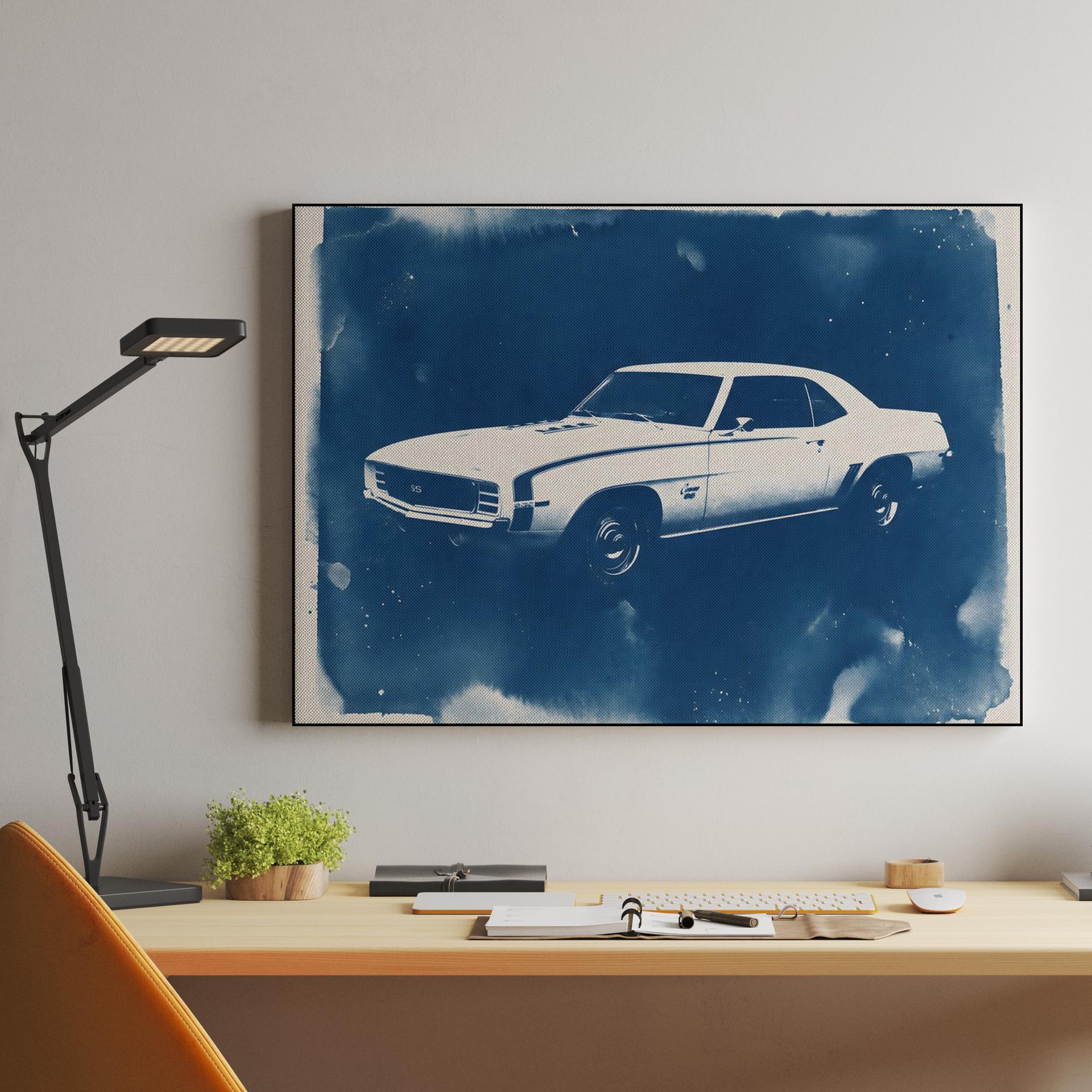 Camaro SS Indigo Cyanotype Study