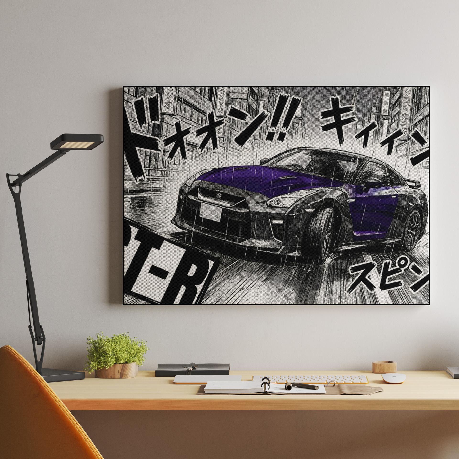 Nissan GT-R Tokyo Rain Manga Drift