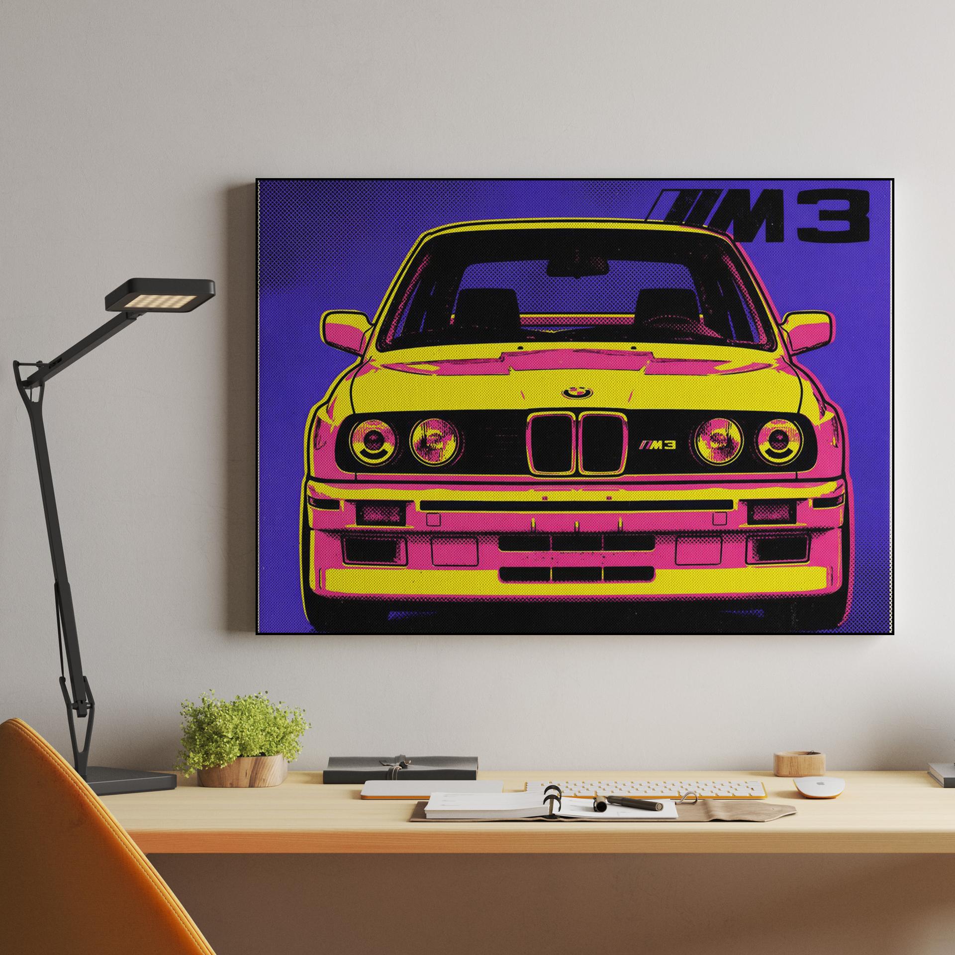 BMW E30 M3 Pop Art Front View