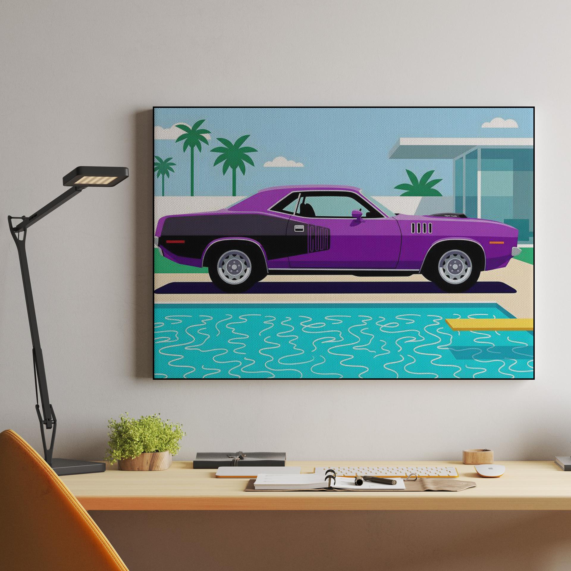 Hemi 'Cuda Poolside: Palm Springs Muscle