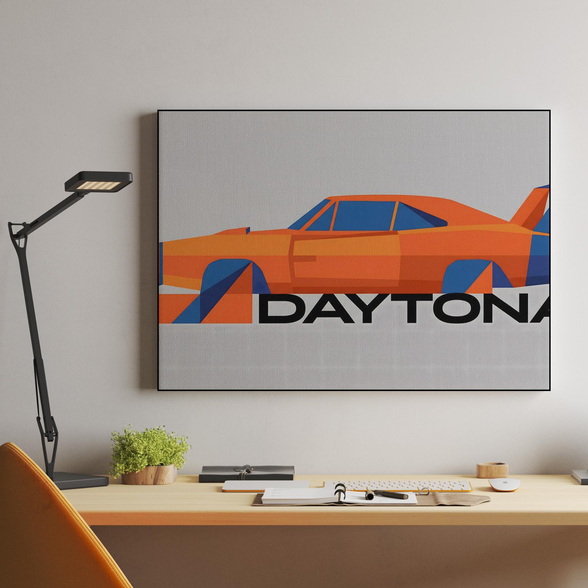 Geometric Dodge Charger Daytona: Low Poly Aero Legend