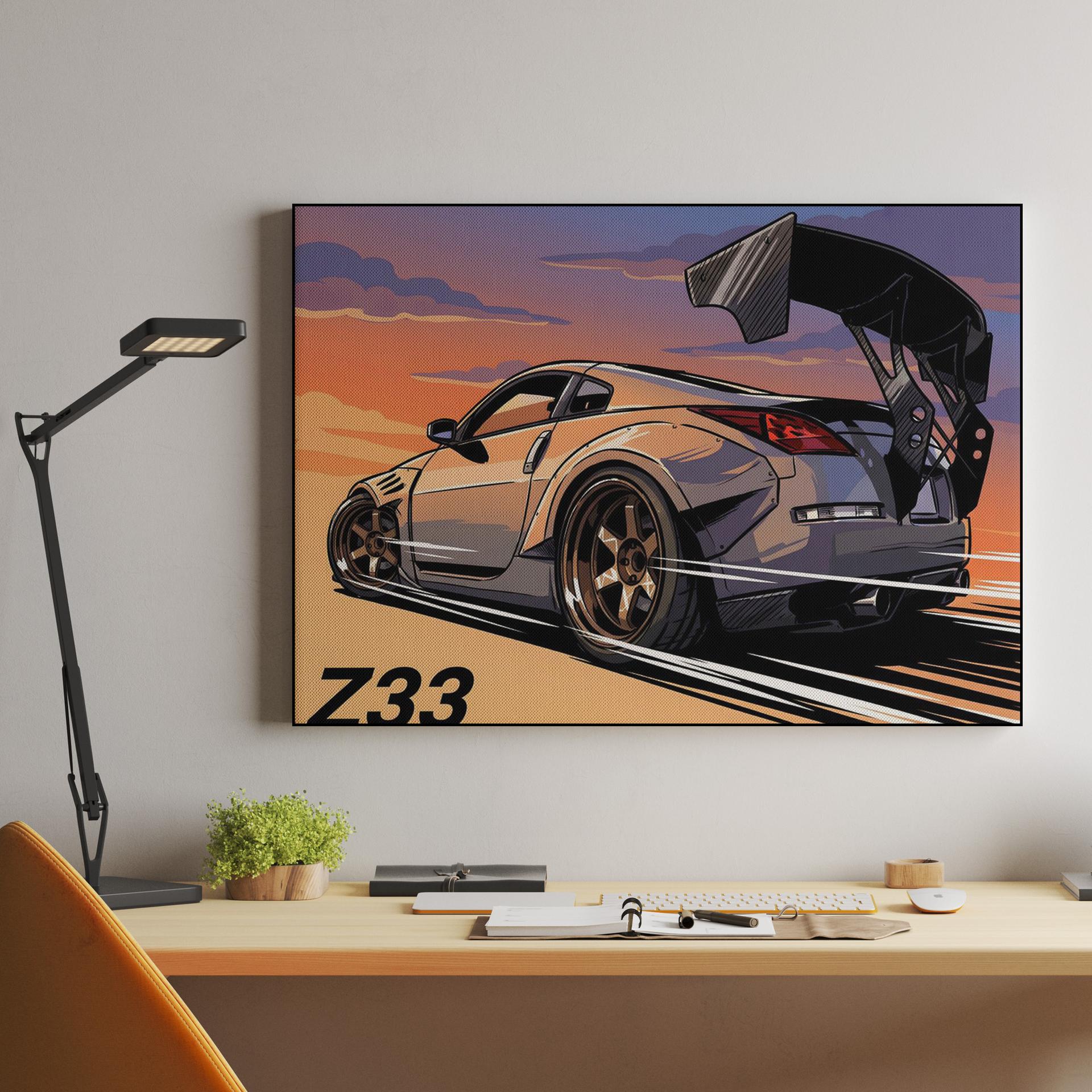 Z33 Sunset Chase: Widebody Velocity