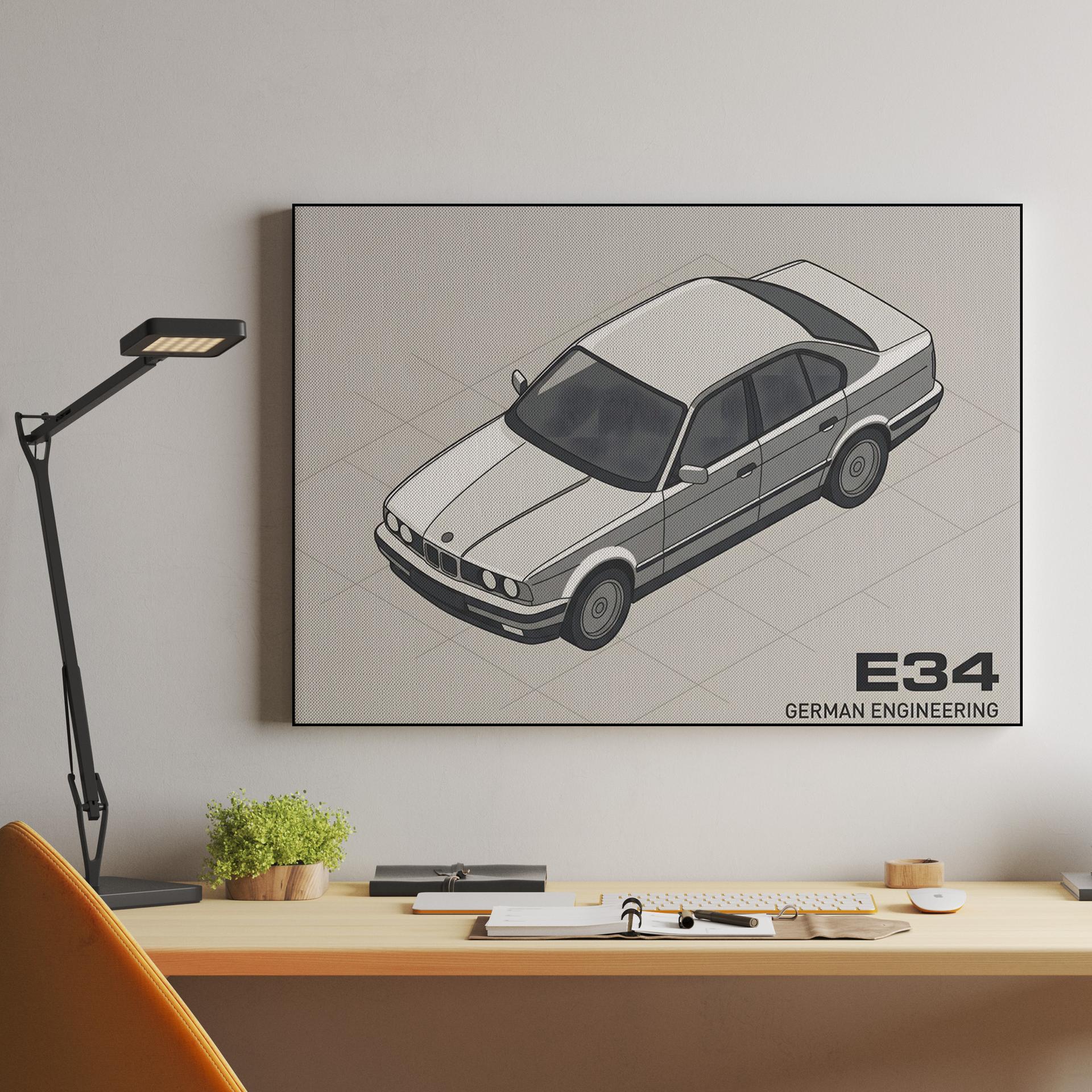 BMW E34 Isometric German Engineering