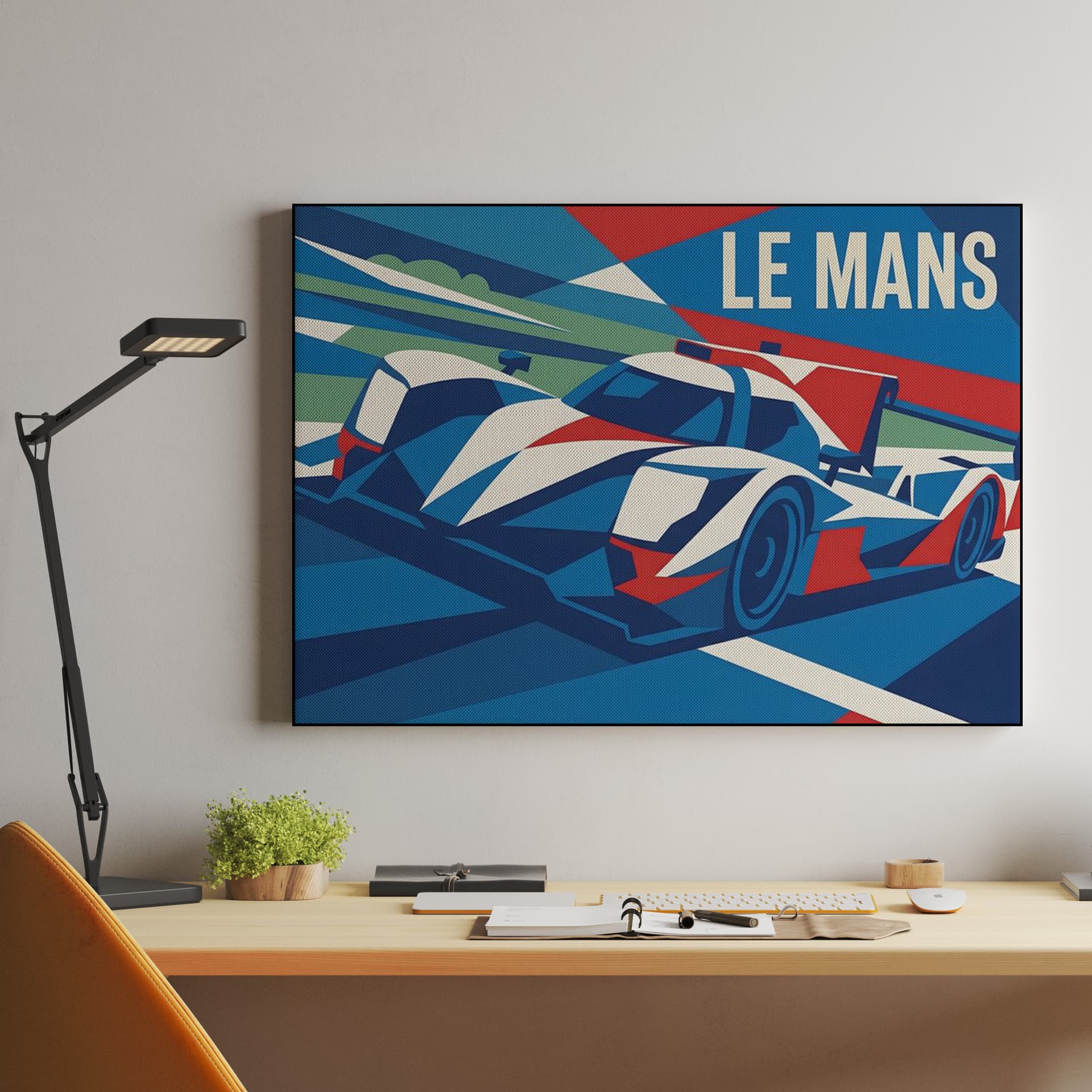 Le Mans 24 Geometric Hypercar Illustration