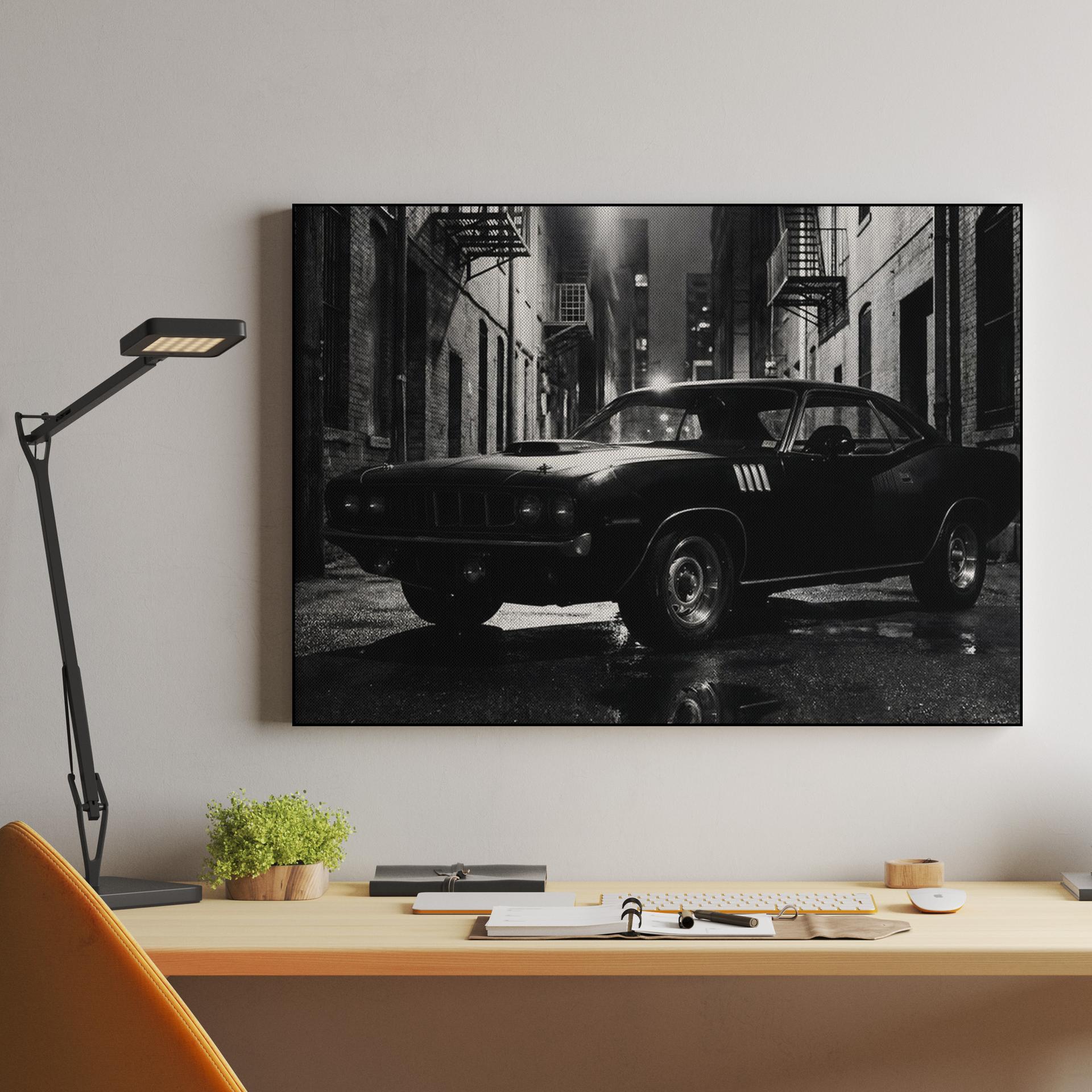 Noir Night: 1971 Plymouth 'Cuda in the Alley