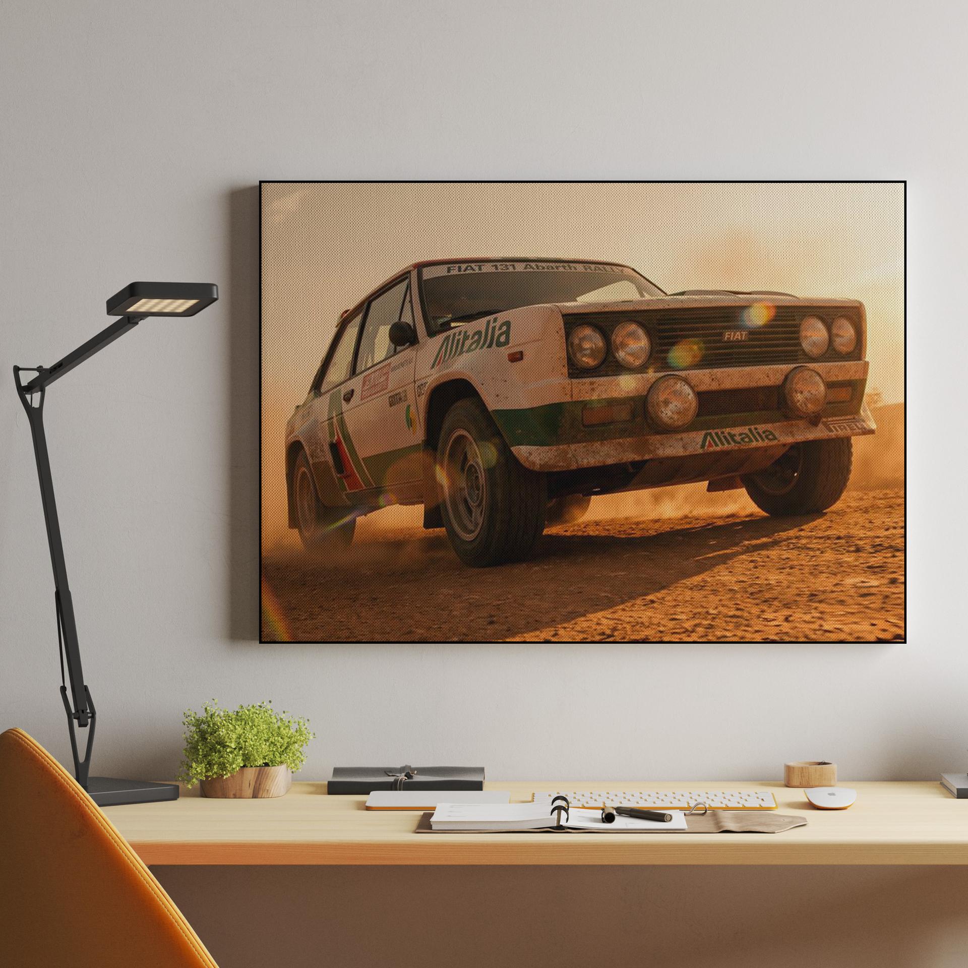 Fiat 131 Abarth Rally Alitalia Golden Hour Drift