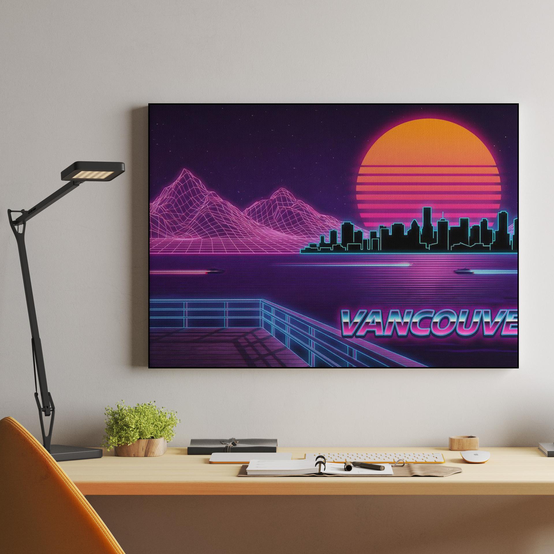 Neon Horizon: Vancouver Synthwave Skyline