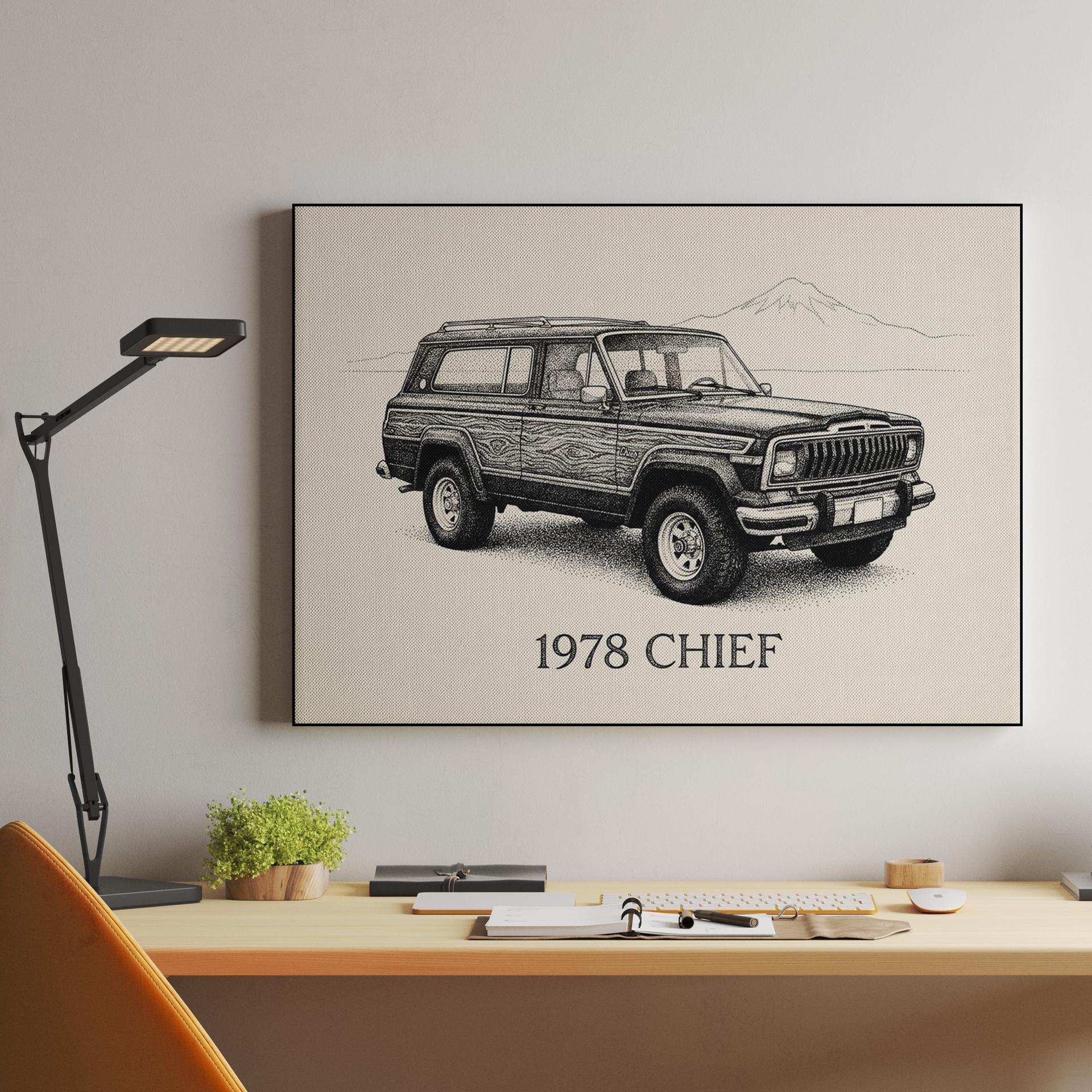 1978 Jeep Cherokee Chief: Stippled 4x4 Portrait