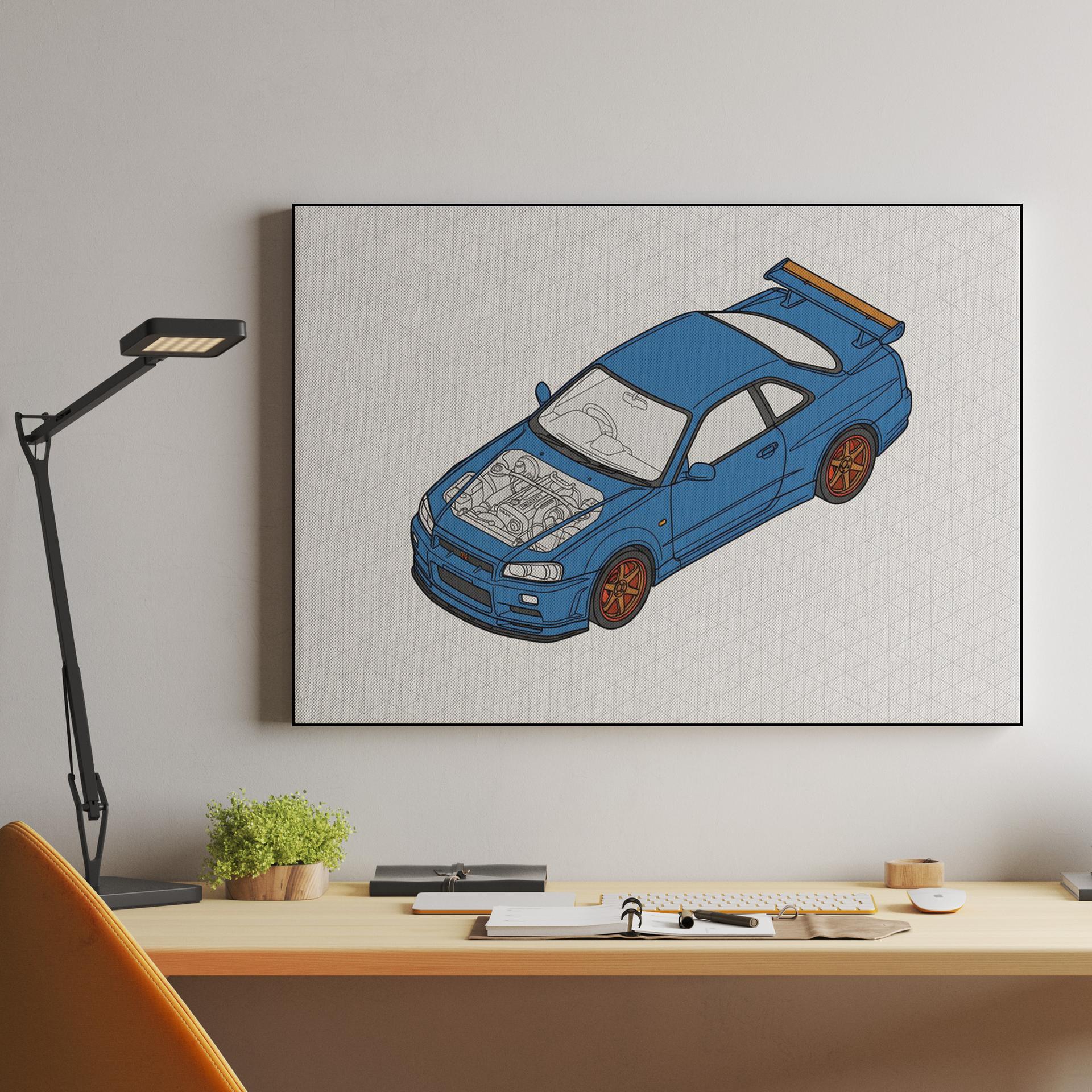 Skyline GT-R R34 Isometric Engine Cutaway