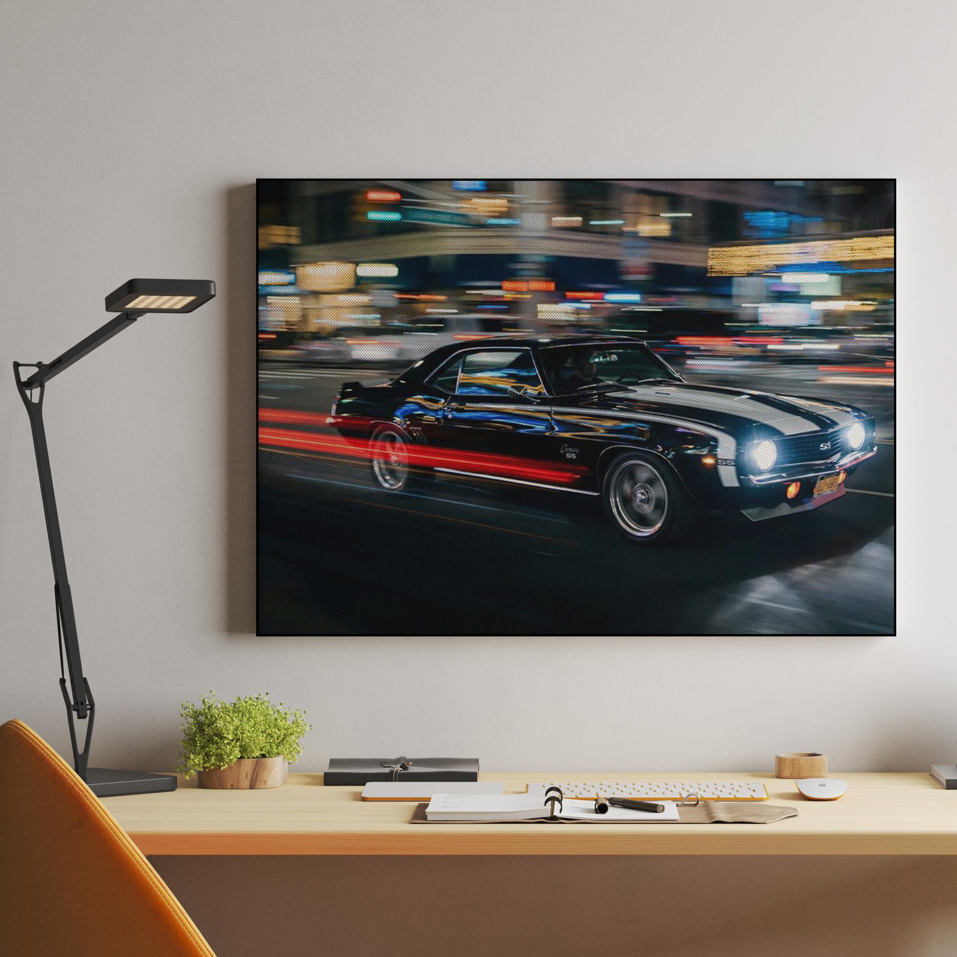 Midnight Sprint: Camaro SS Urban Motion