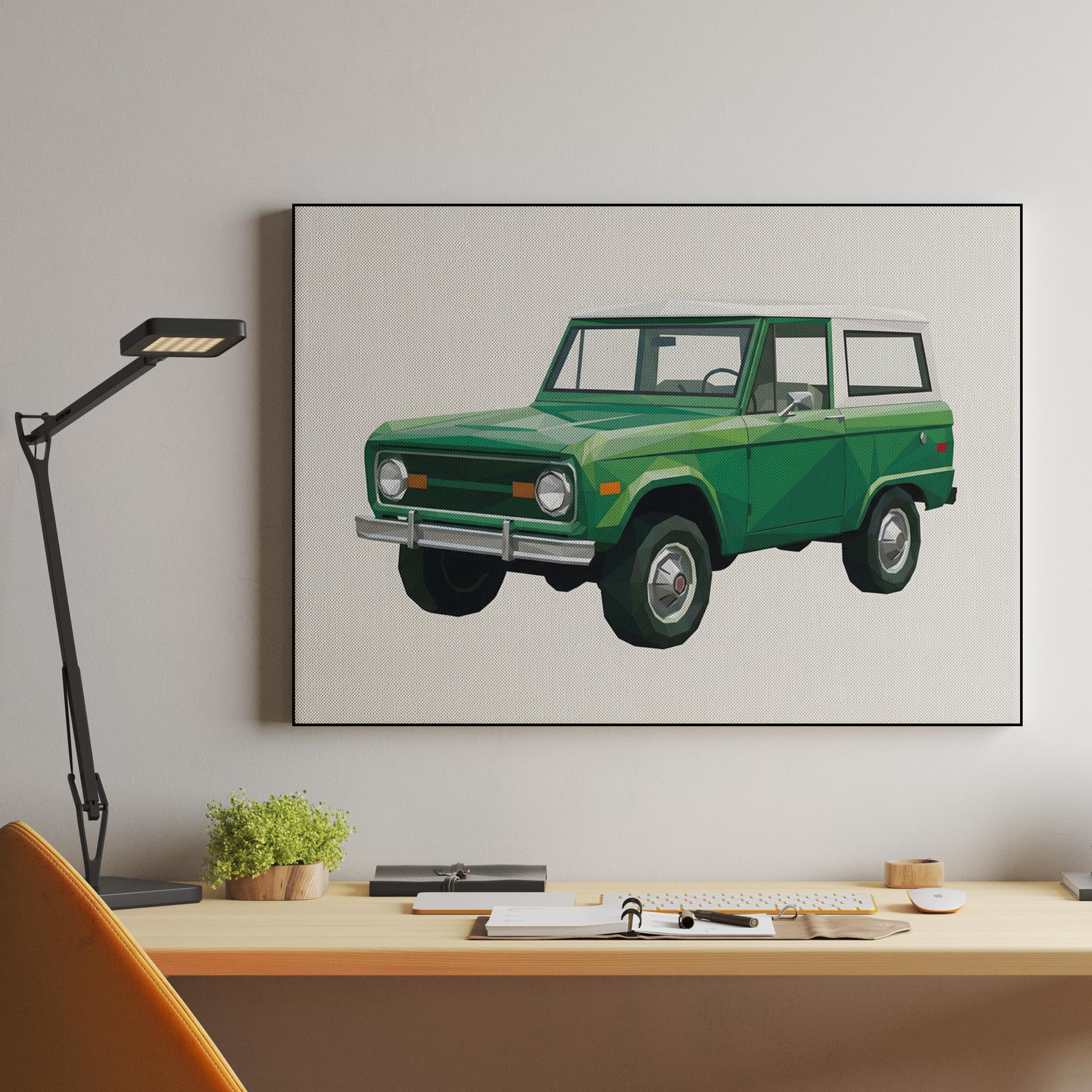 First Gen Ford Bronco Low Poly Illustration