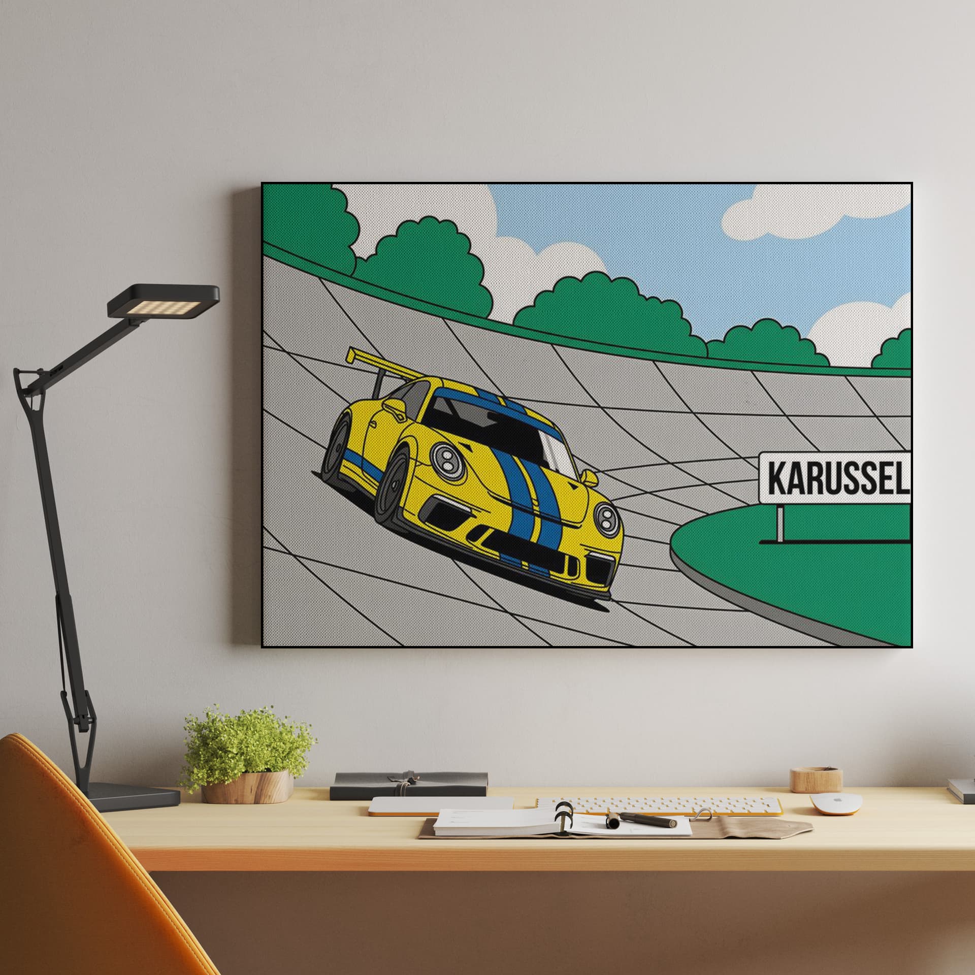 Porsche 911 GT3 RS Karussell Ligne Claire Art