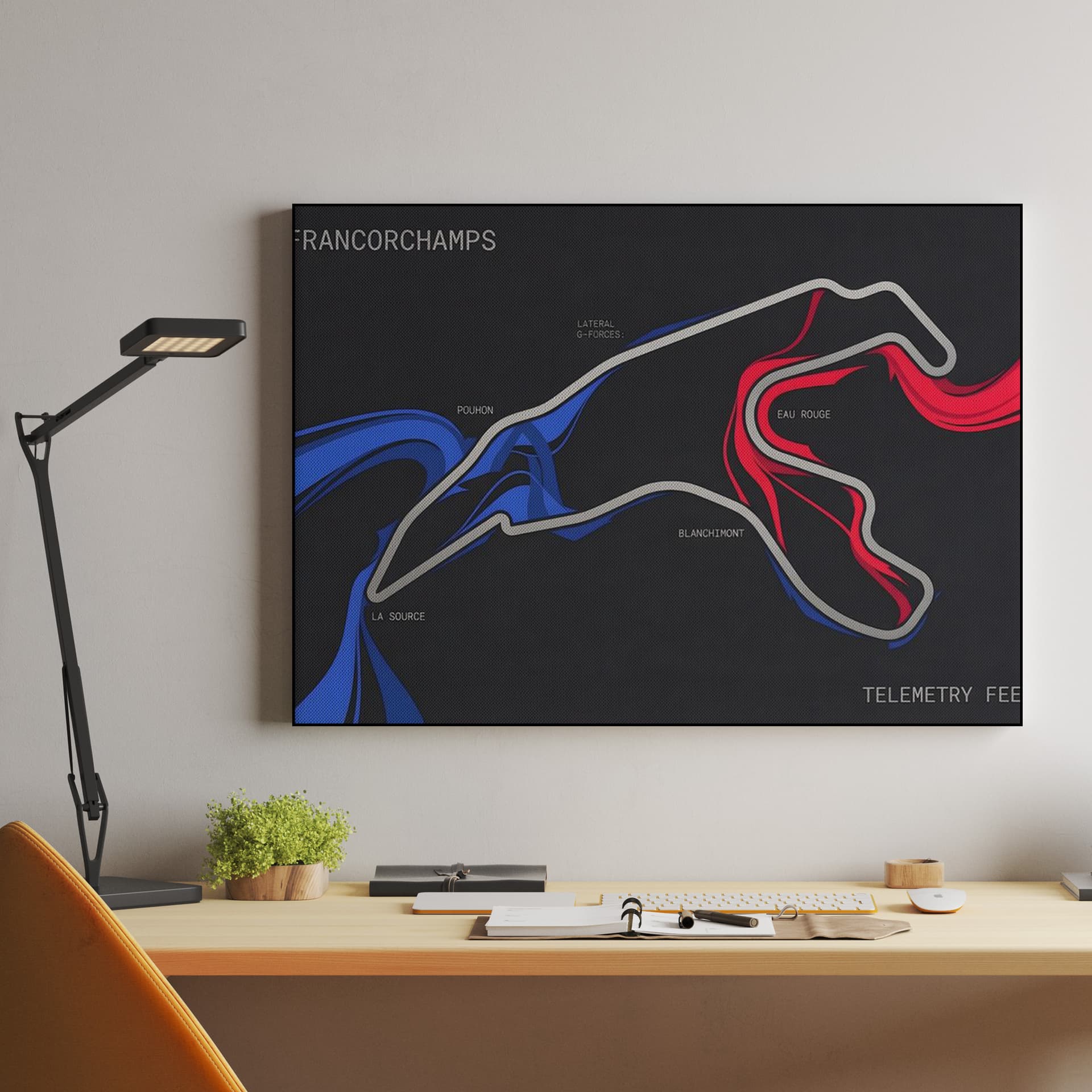 Spa-Francorchamps 24H Lateral G-Force Telemetry Art