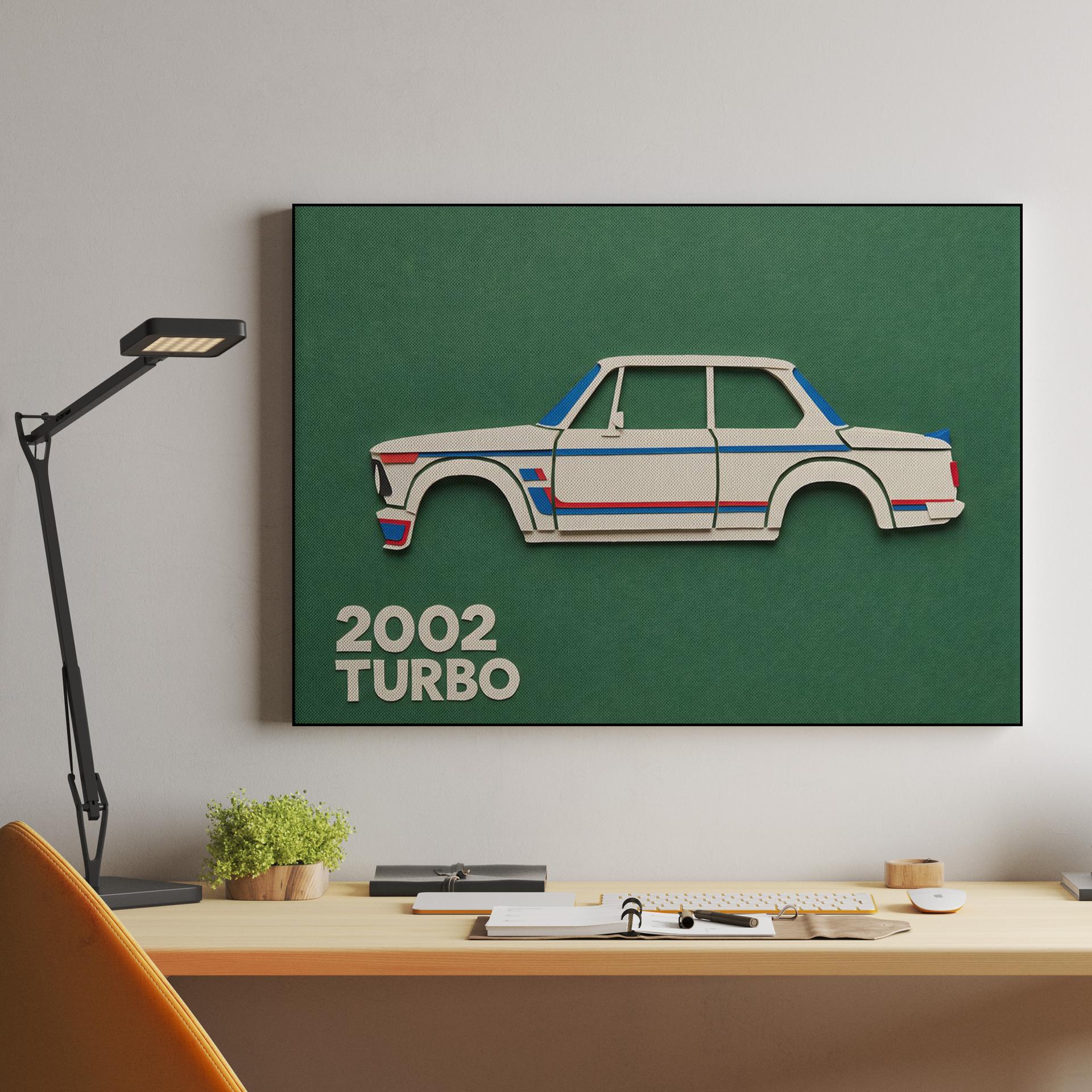 BMW 2002 Turbo Paper Cutout