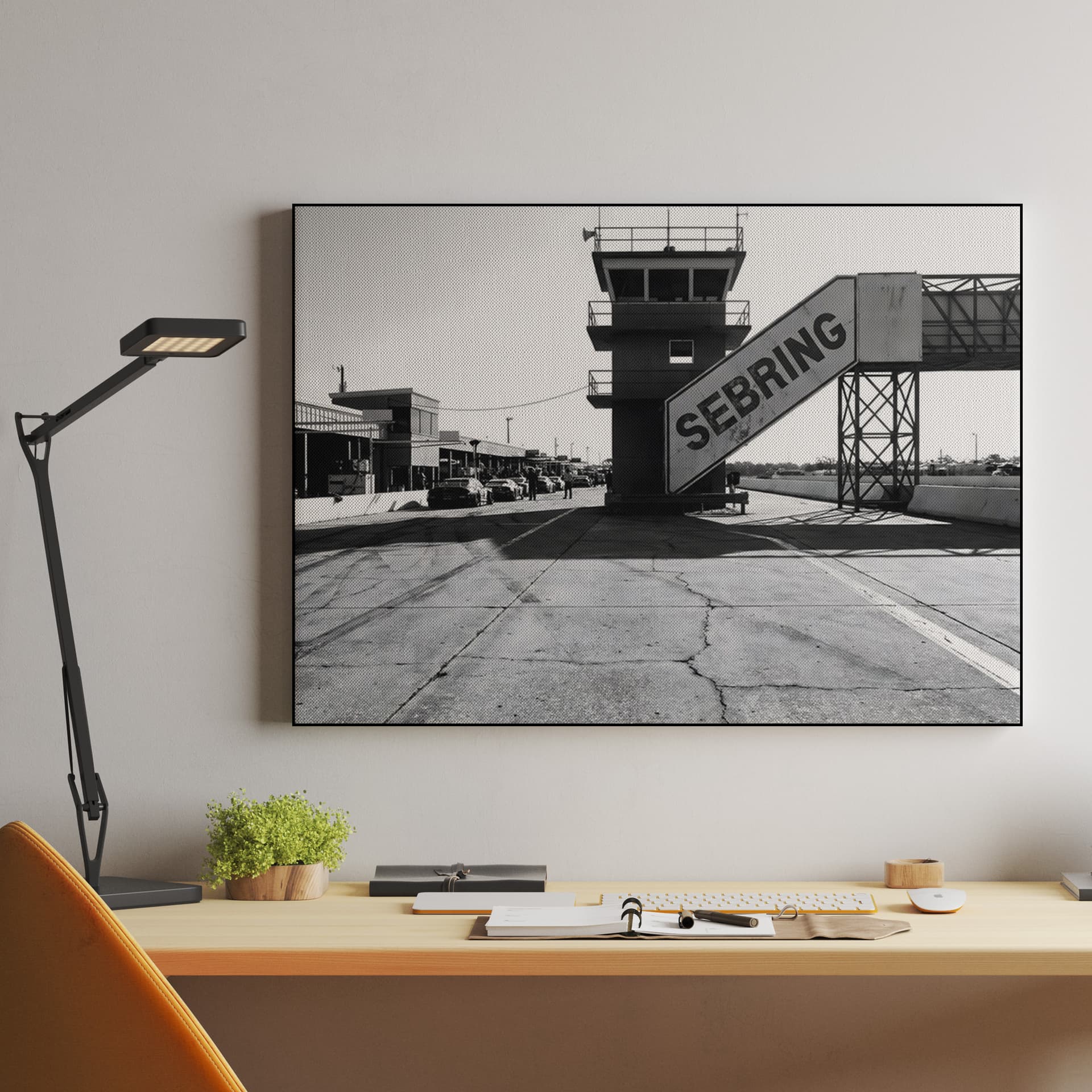 Historic Sebring Control Tower Black and White Photography