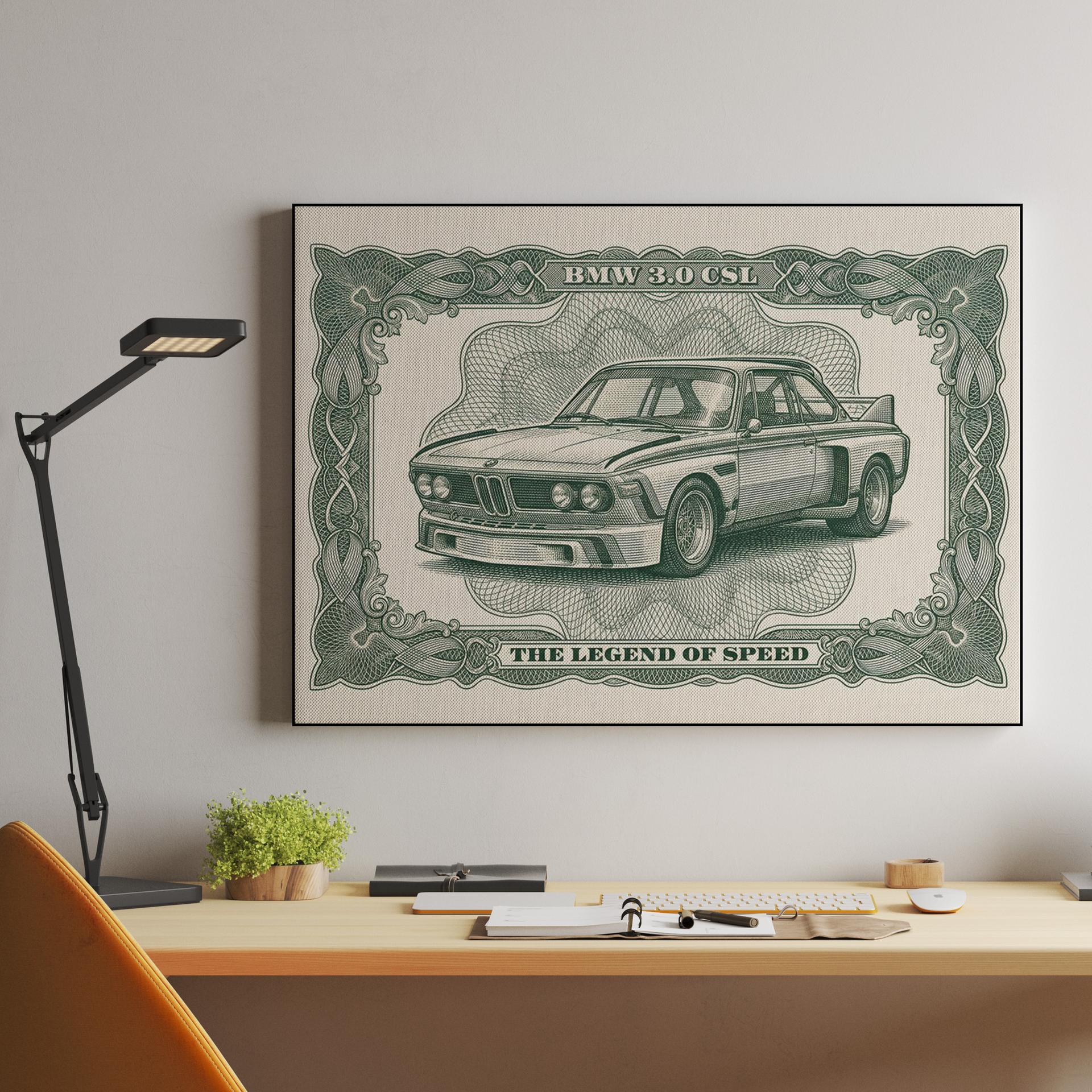 BMW 3.0 CSL Banknote Engraving