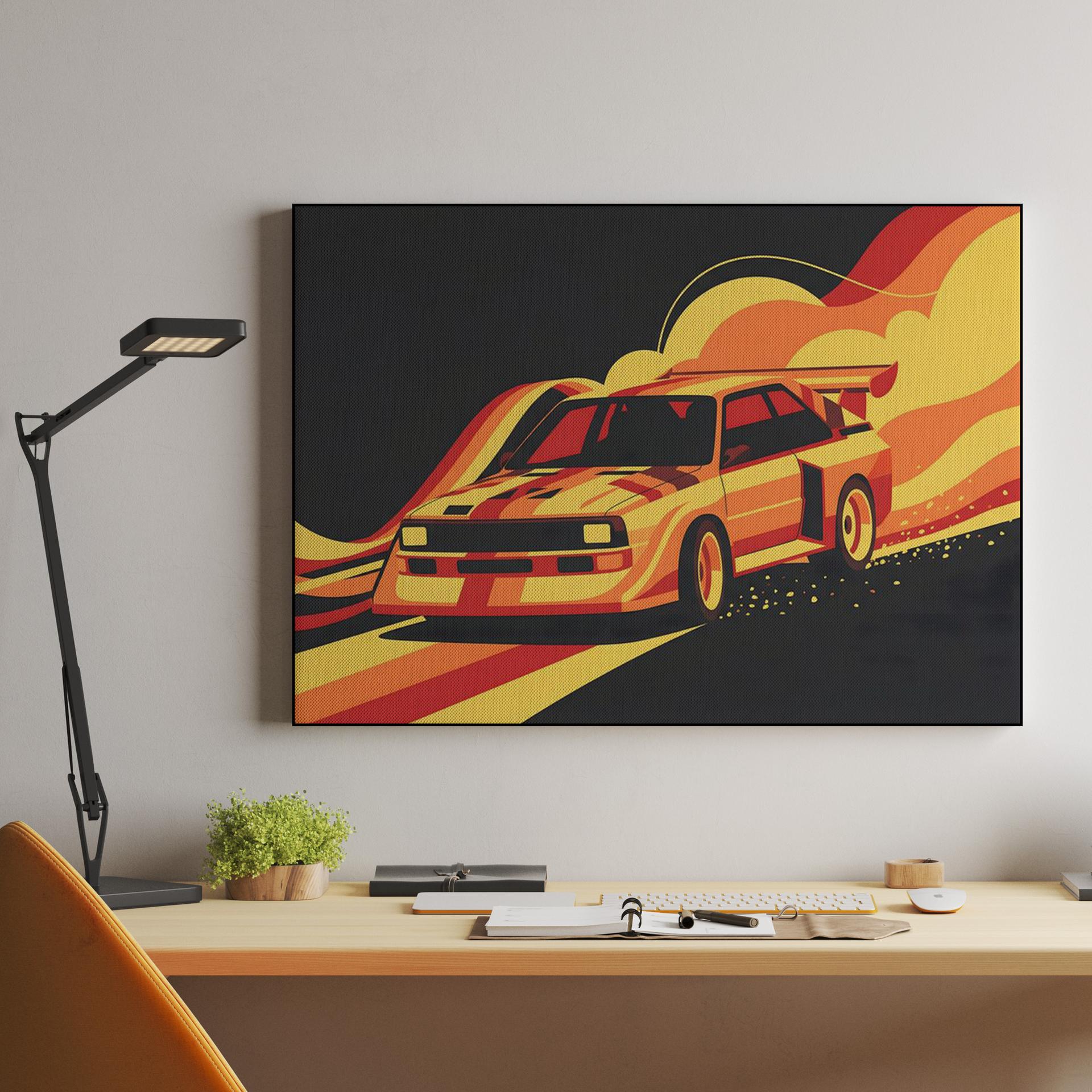 Audi Quattro S1: Retro Graphic Surge