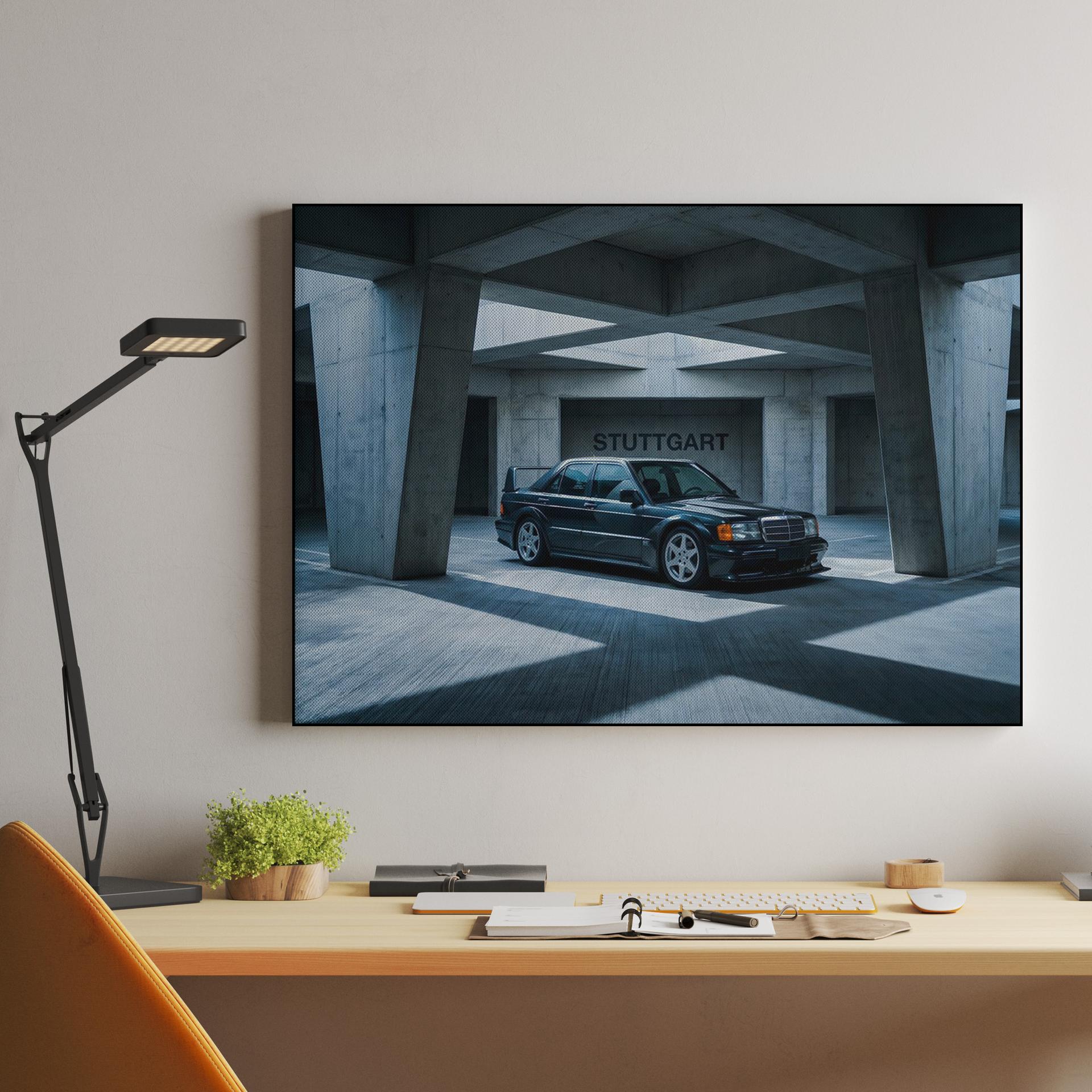 Mercedes 190E Evolution II Stuttgart Brutalism